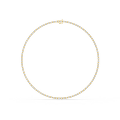 14.016 Ct Natural Diamond Tennis Necklace GH SI