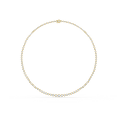 11.002 Carat Natural Diamond Bezel-Set Tennis Necklace – J Color SI2 Clarity