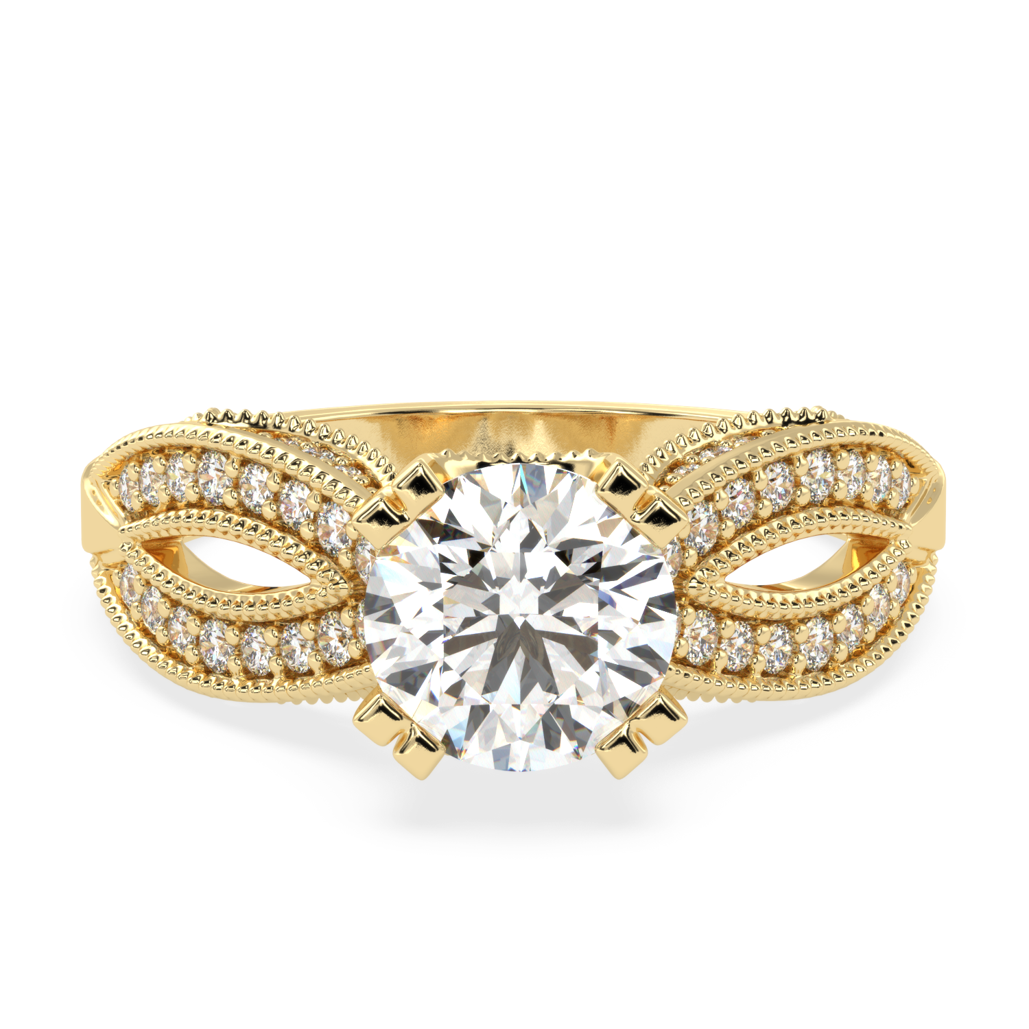 1.36 Carat H Color VS1 Clarity Diamond Studded Natural Diamond Ring.