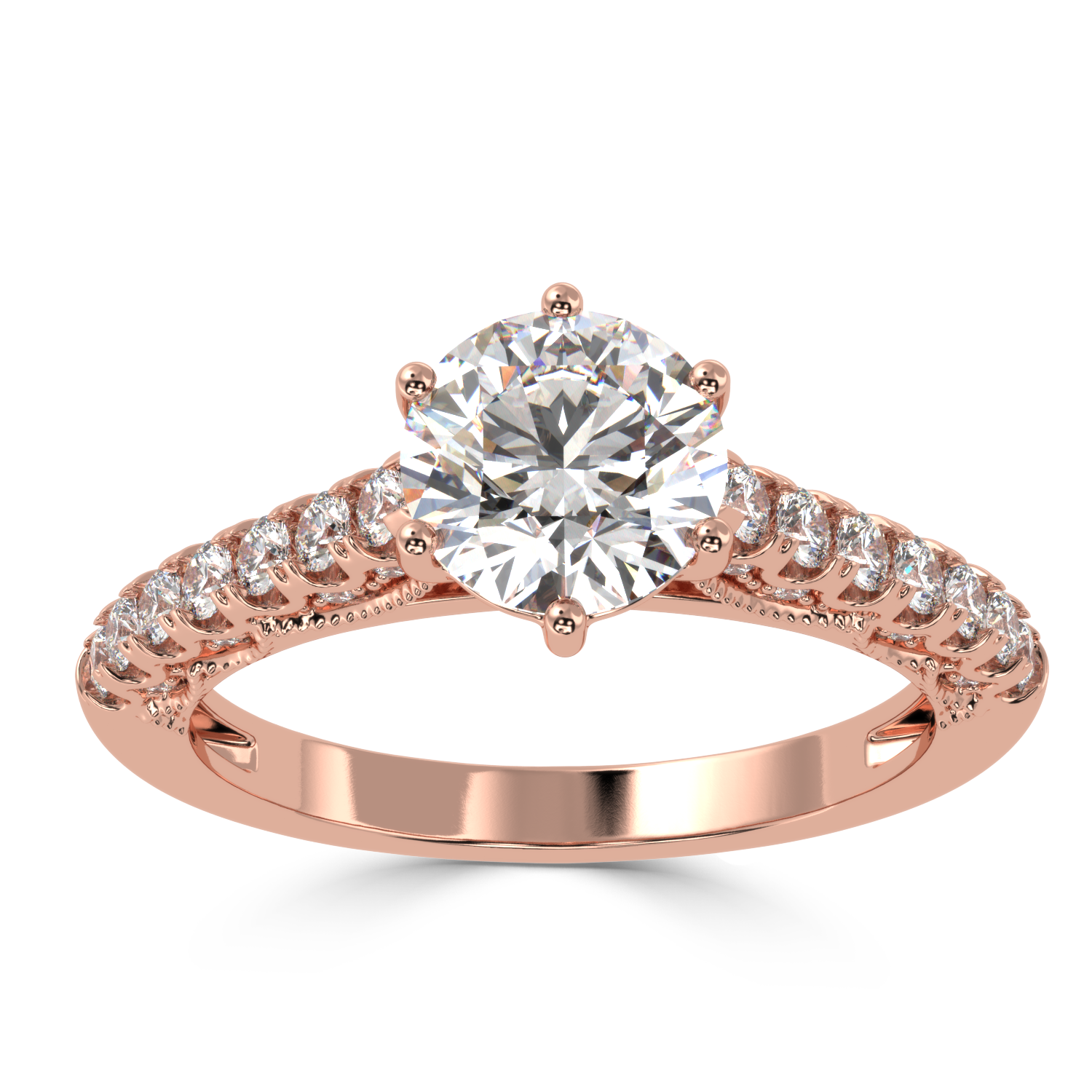 1.36 Carat G Color VS1 Clarity Diamond Studded Natural Diamond Ring.