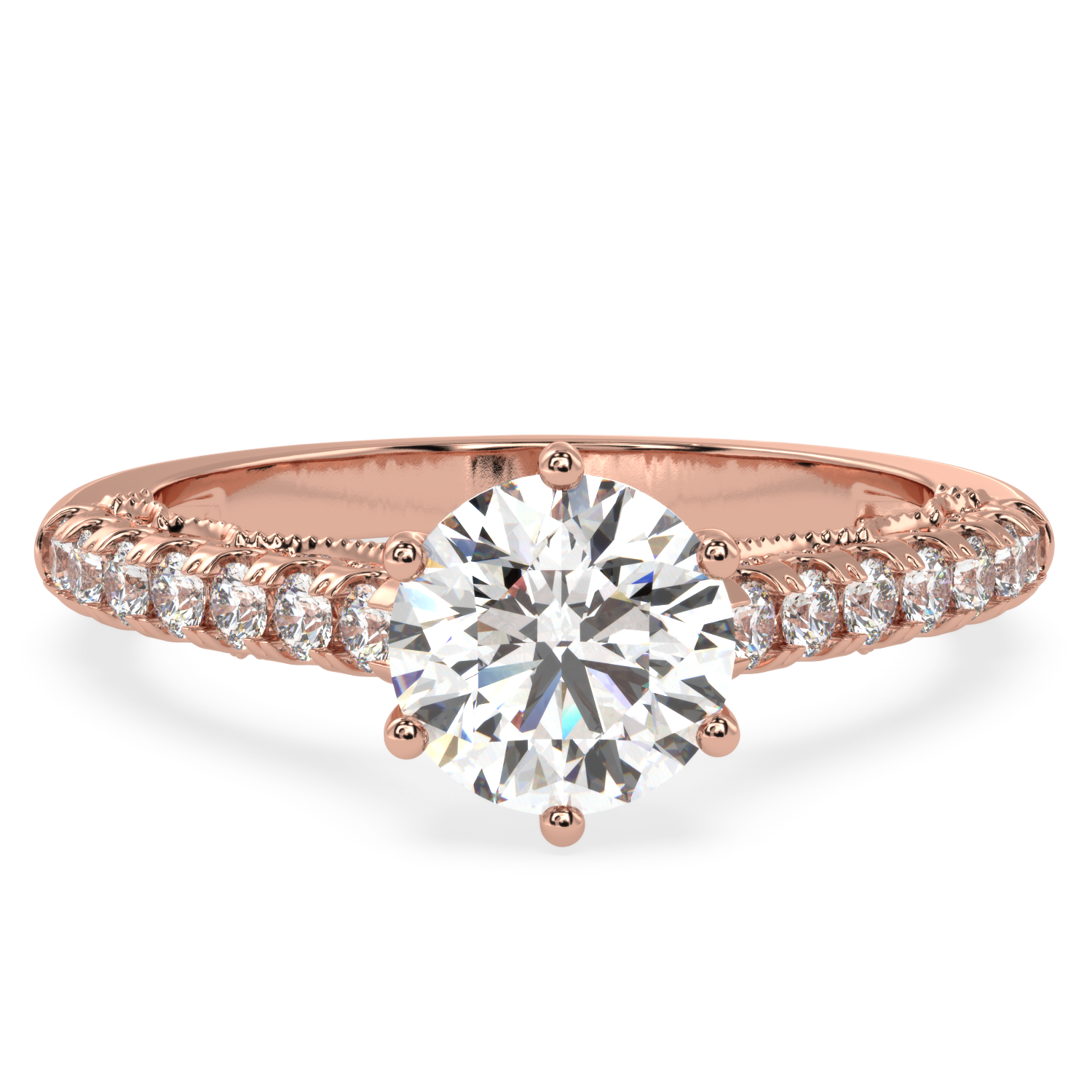 1.36 Carat G Color VS1 Clarity Diamond Studded Natural Diamond Ring.