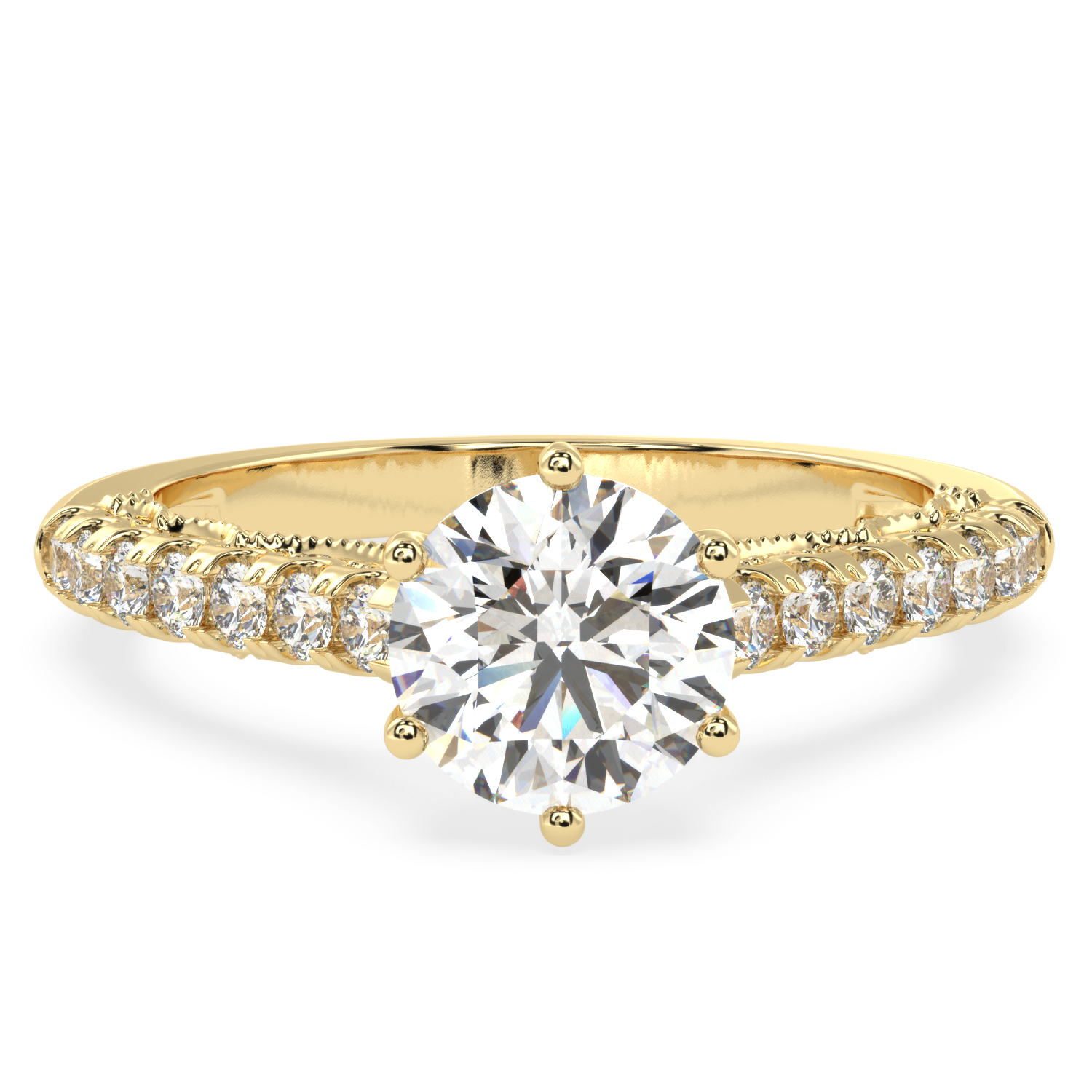 1.36 Carat G Color VS1 Clarity Diamond Studded Natural Diamond Ring.