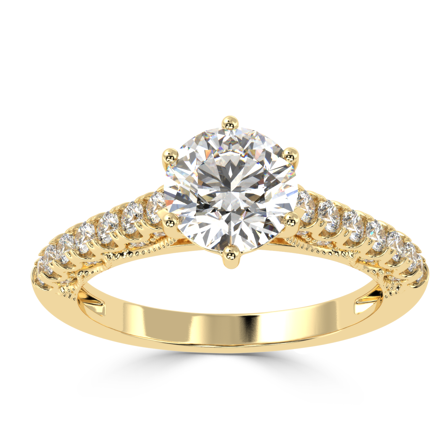 1.36 Carat G Color VS1 Clarity Diamond Studded Natural Diamond Ring.