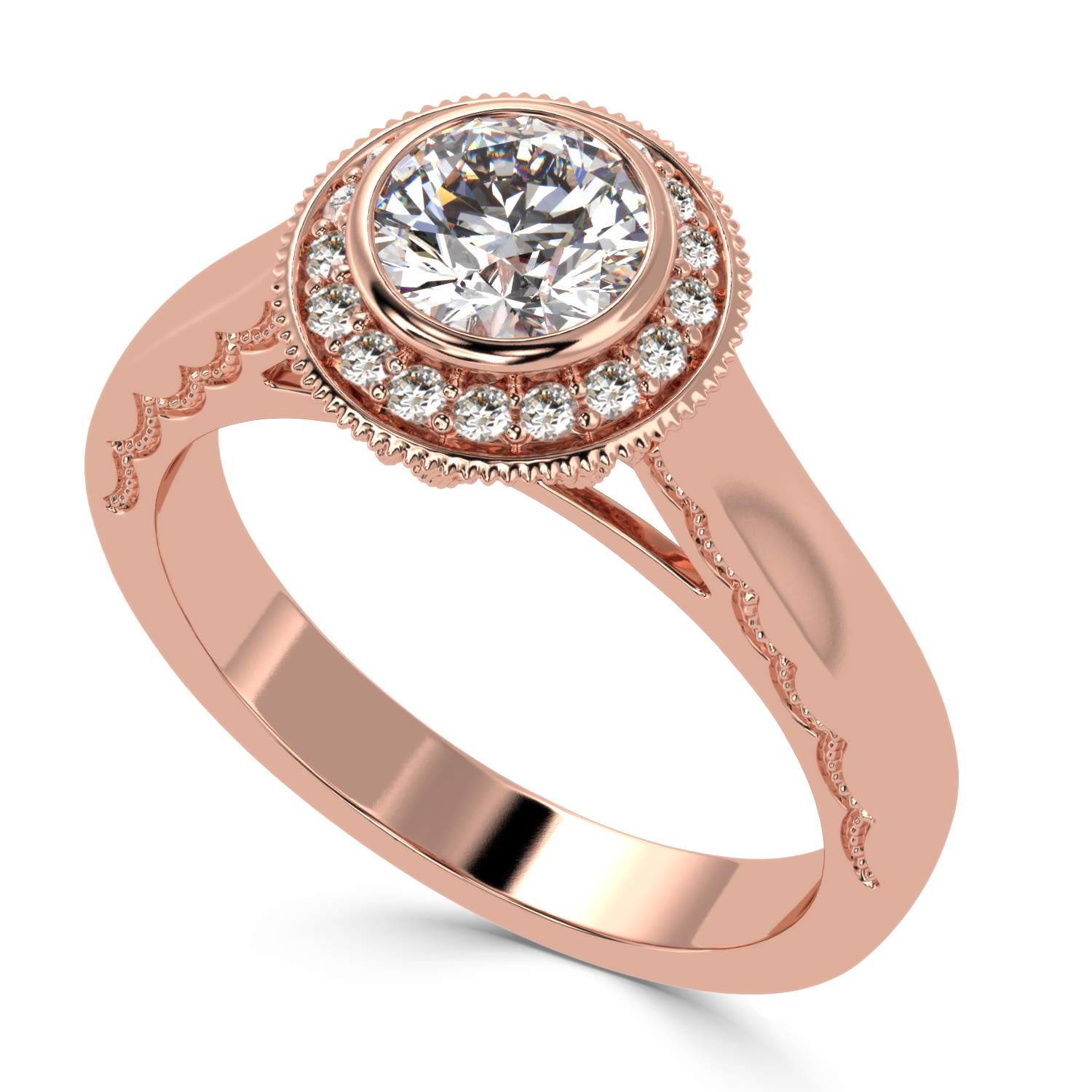 0.78 Carat H Color VS1 Clarity Diamond Studded Natural Diamond Ring.