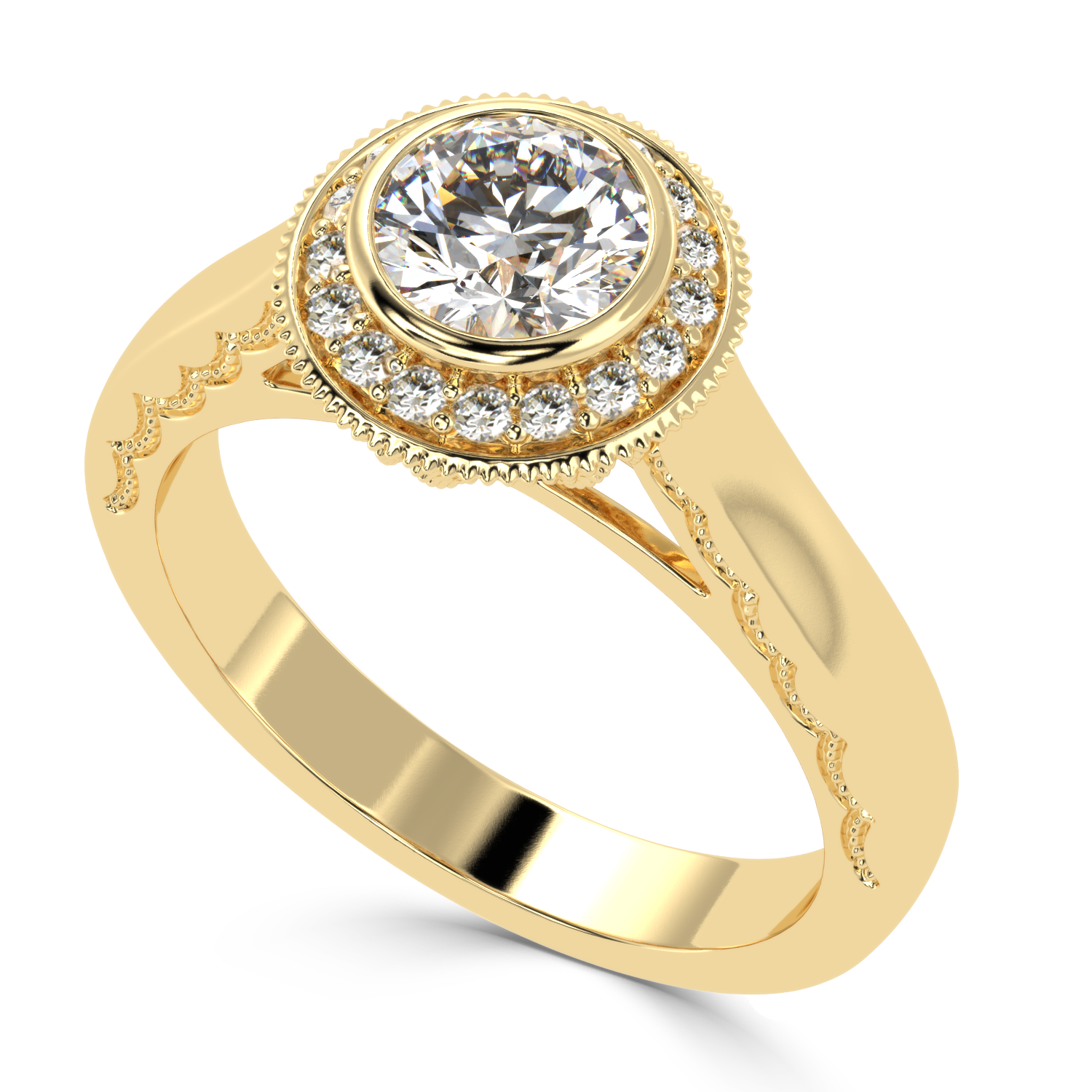 0.78 Carat H Color VS1 Clarity Diamond Studded Natural Diamond Ring.