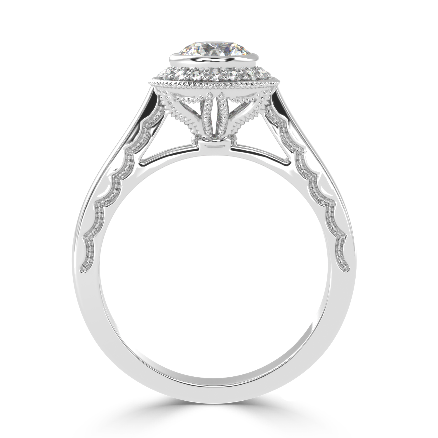 0.78 Carat H Color VS1 Clarity Diamond Studded Natural Diamond Ring.