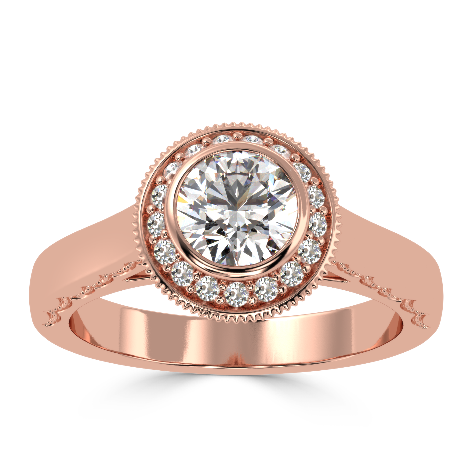 0.78 Carat H Color VS1 Clarity Diamond Studded Natural Diamond Ring.