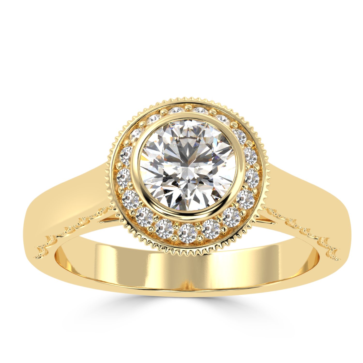 0.78 Carat H Color VS1 Clarity Diamond Studded Natural Diamond Ring.