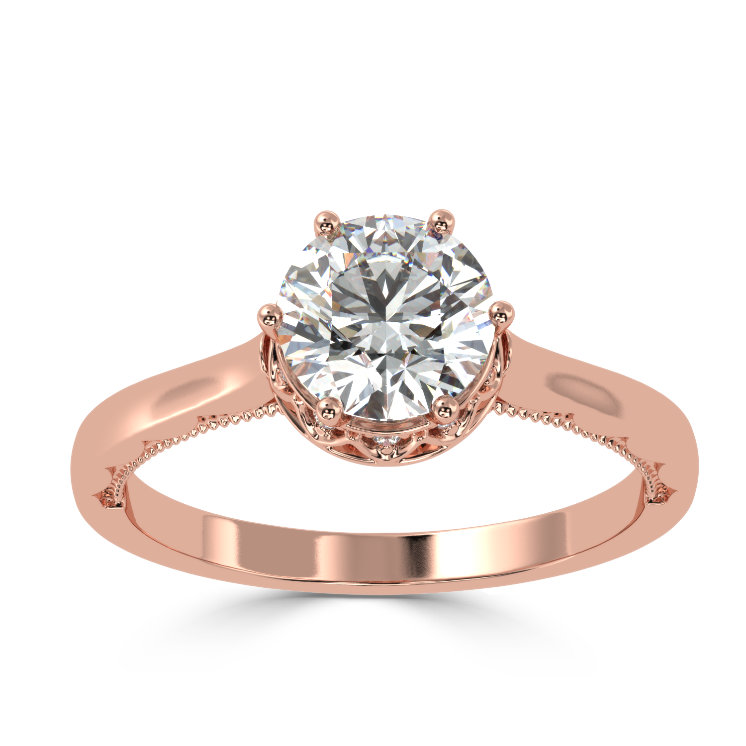 0.88 Carat G Color VS1 Clarity Diamond Studded Natural Diamond Ring.