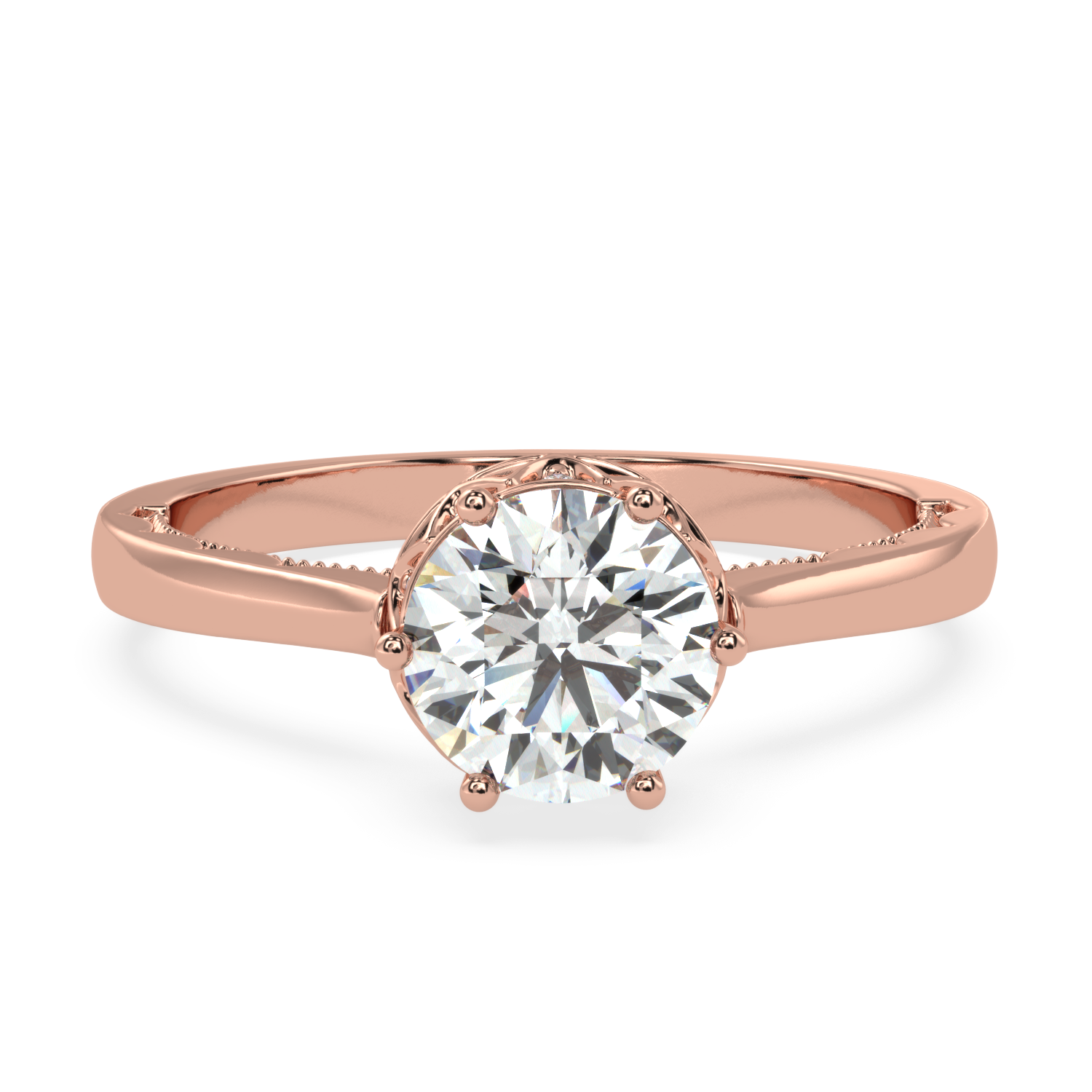 0.88 Carat G Color VS1 Clarity Diamond Studded Natural Diamond Ring.