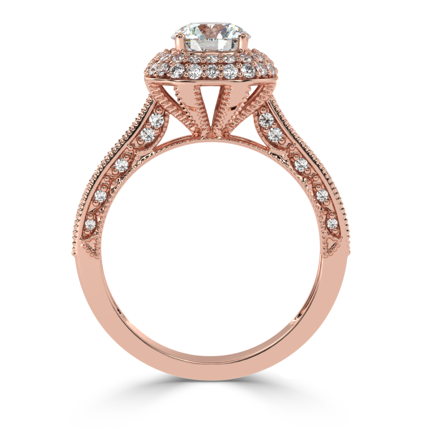 1.36 Carat H Color VS1 Clarity Diamond Studded Natural Diamond Ring.