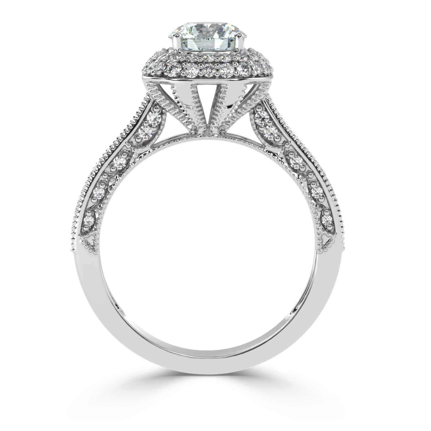 1.36 Carat H Color VS1 Clarity Diamond Studded Natural Diamond Ring.