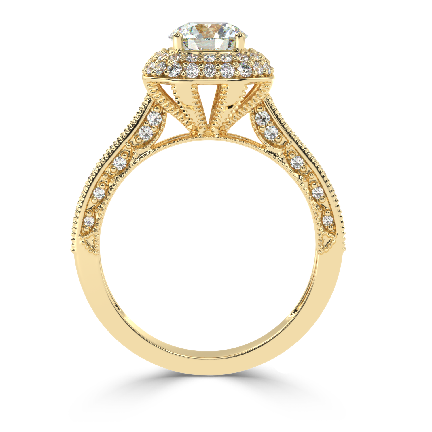 1.36 Carat H Color VS1 Clarity Diamond Studded Natural Diamond Ring.