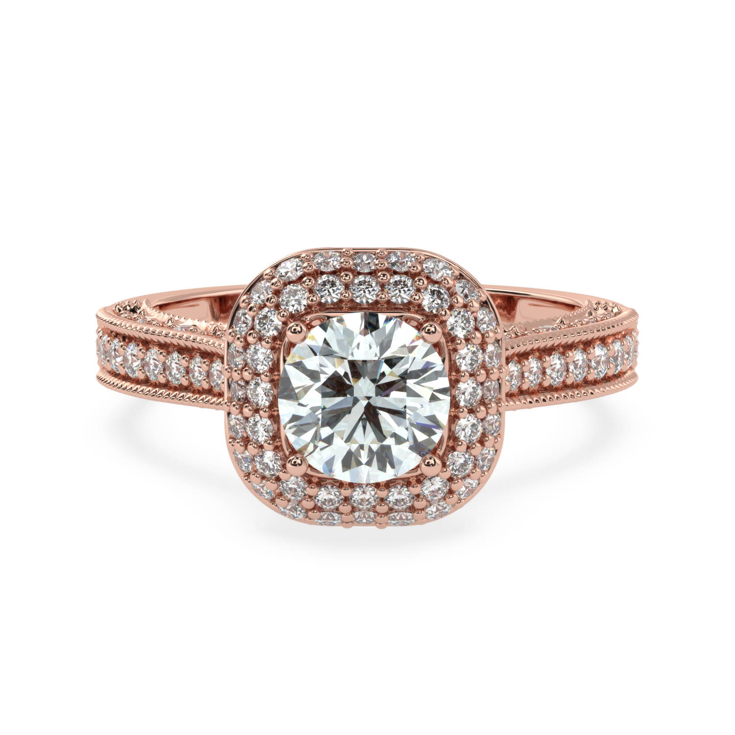 1.36 Carat H Color VS1 Clarity Diamond Studded Natural Diamond Ring.