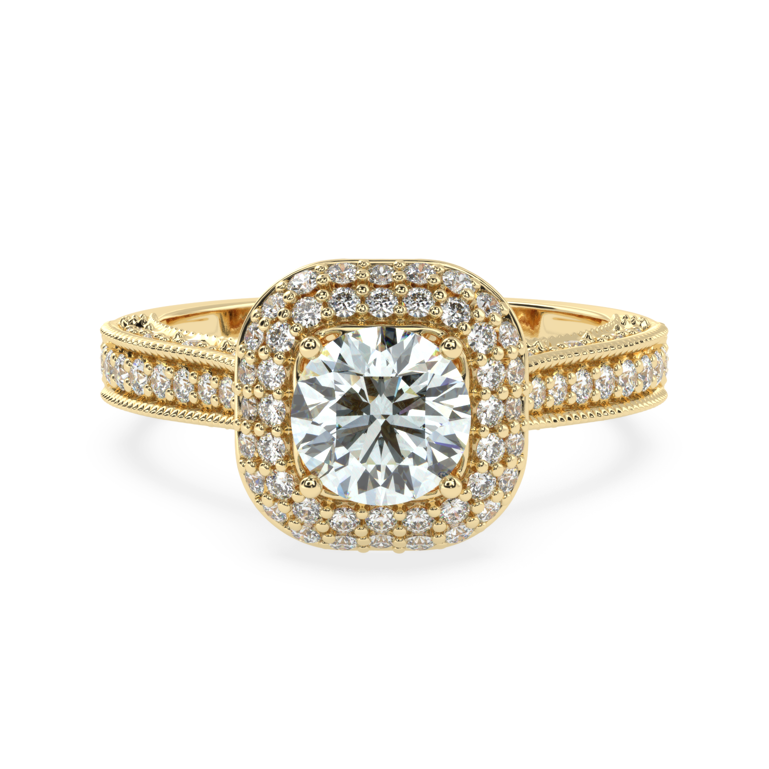 1.36 Carat H Color VS1 Clarity Diamond Studded Natural Diamond Ring.