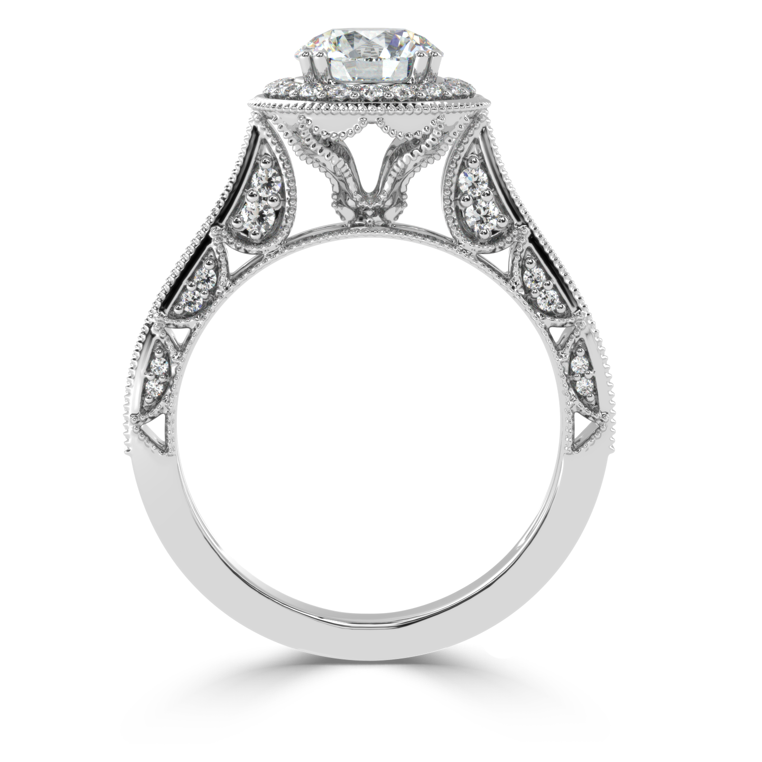 1.63 Carat H Color VS1 Clarity Diamond Studded Natural Diamond Ring.