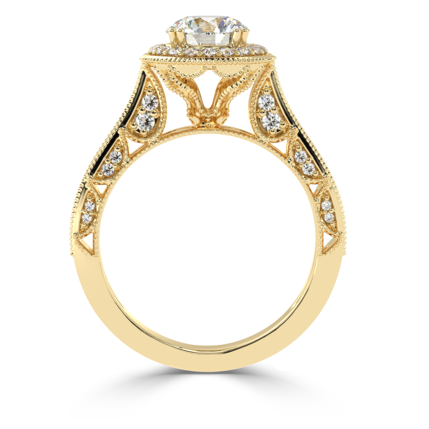 1.63 Carat H Color VS1 Clarity Diamond Studded Natural Diamond Ring.