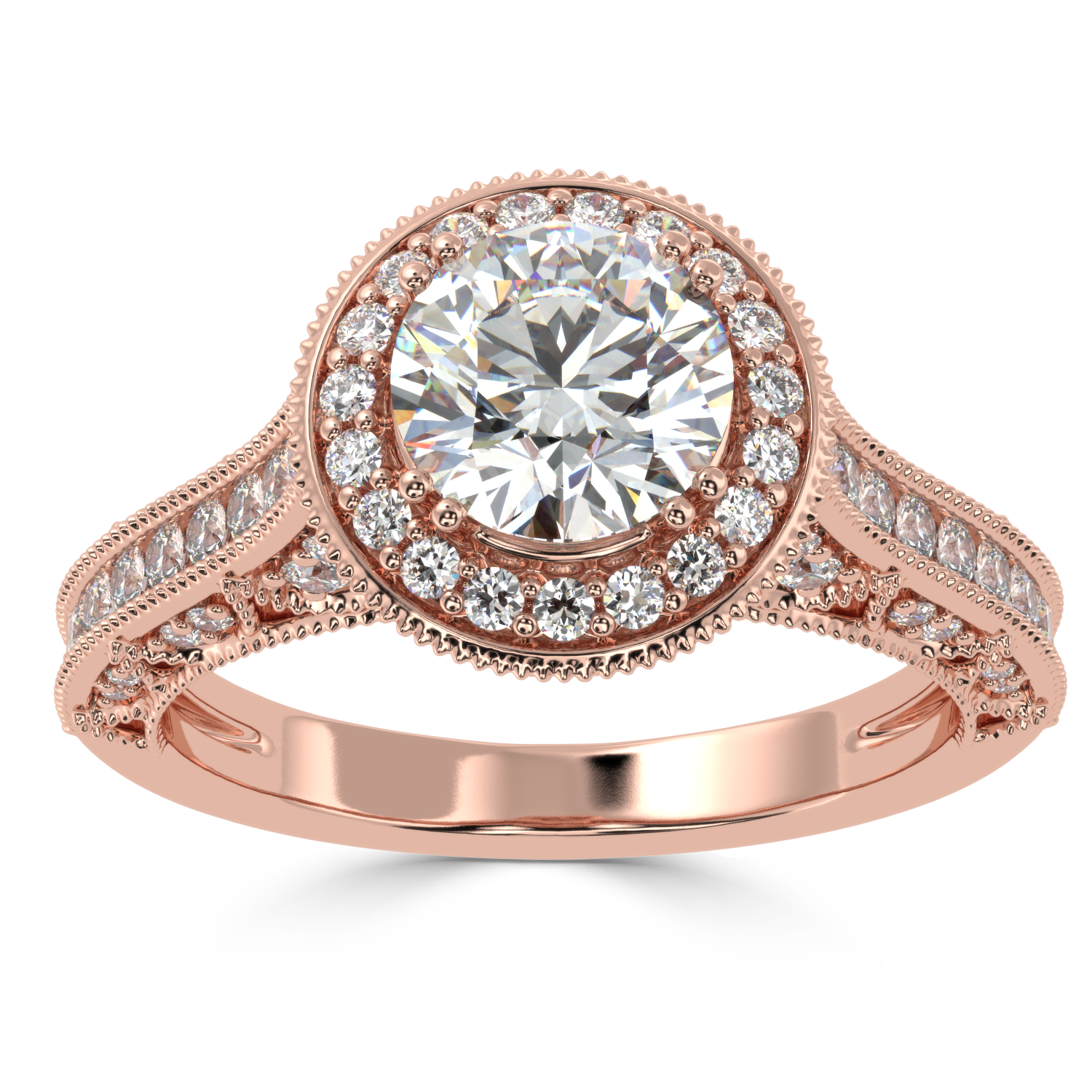 1.63 Carat H Color VS1 Clarity Diamond Studded Natural Diamond Ring.