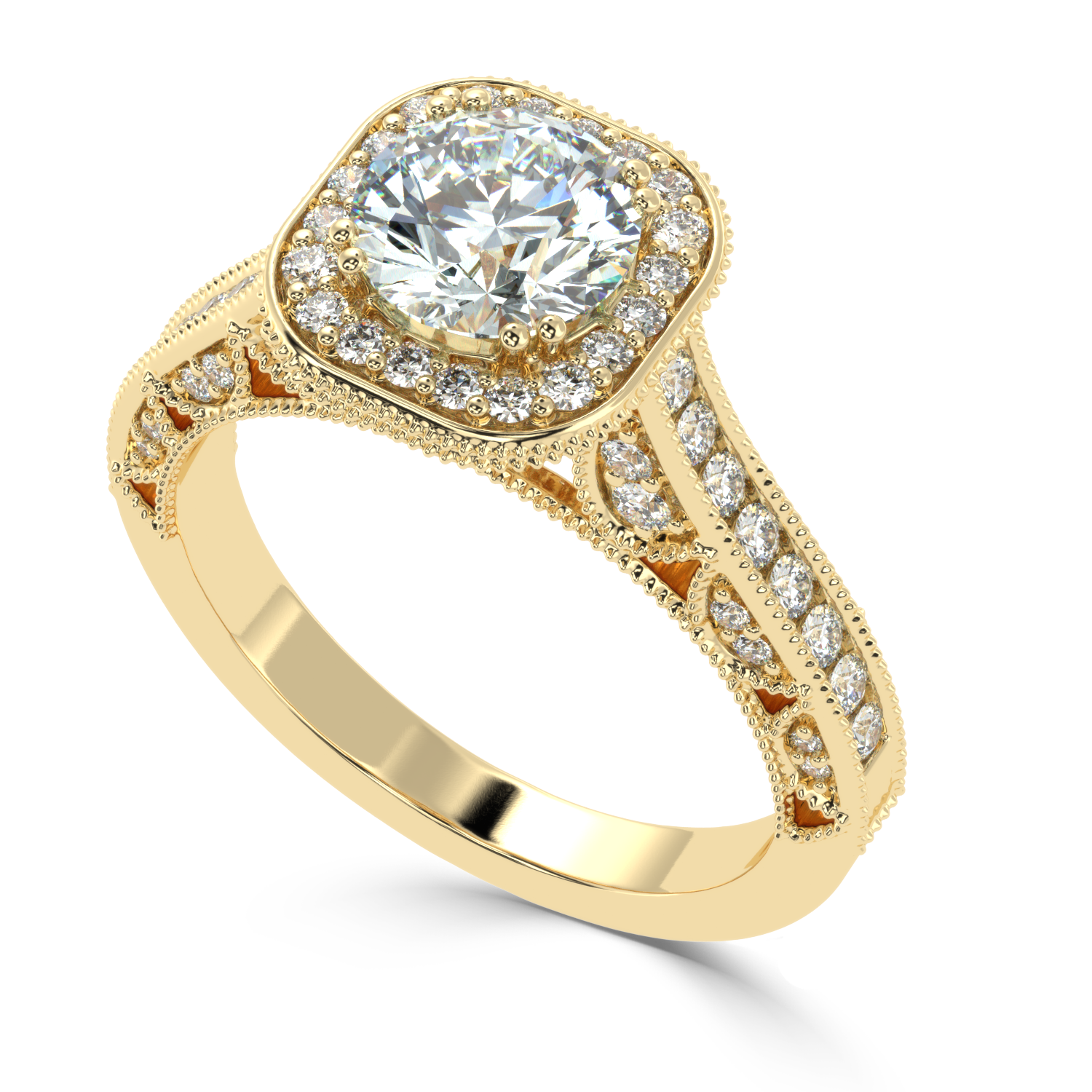 1.63 Carat G Color VS1 Clarity Diamond Studded Natural Diamond Ring.