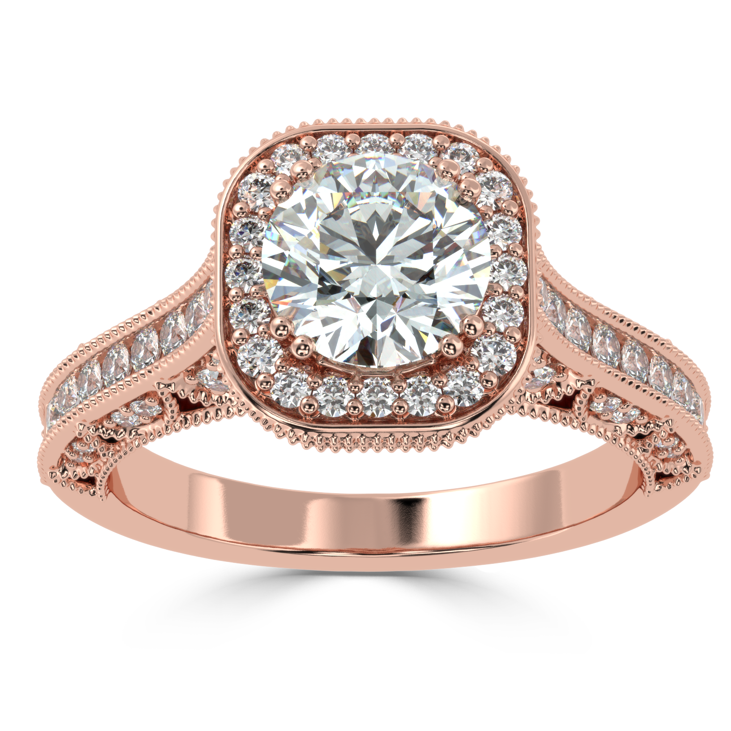 1.63 Carat G Color VS1 Clarity Diamond Studded Natural Diamond Ring.