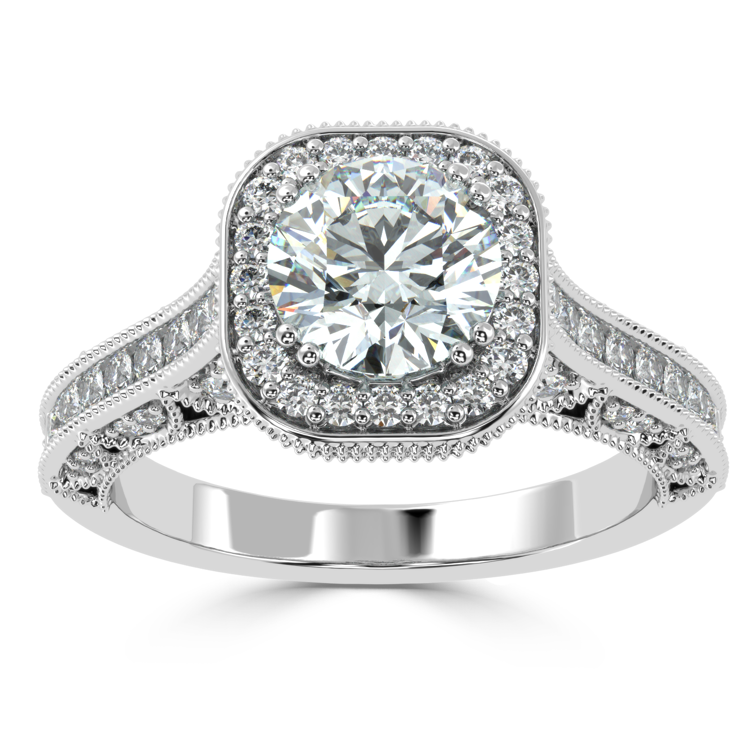 1.63 Carat G Color VS1 Clarity Diamond Studded Natural Diamond Ring.