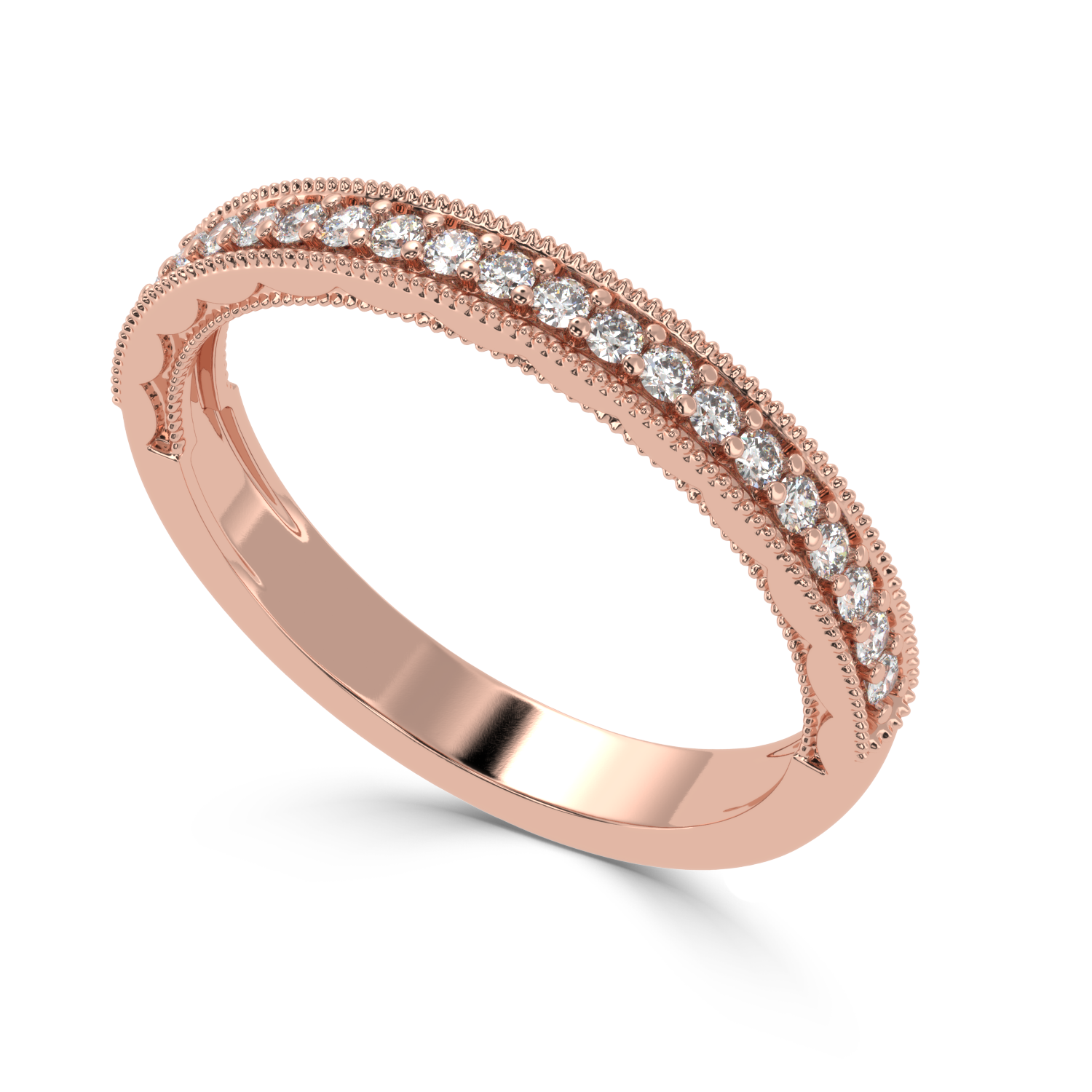 0.21 Carat H Color VS1 Clarity Diamond Studded Natural Diamond Ring.