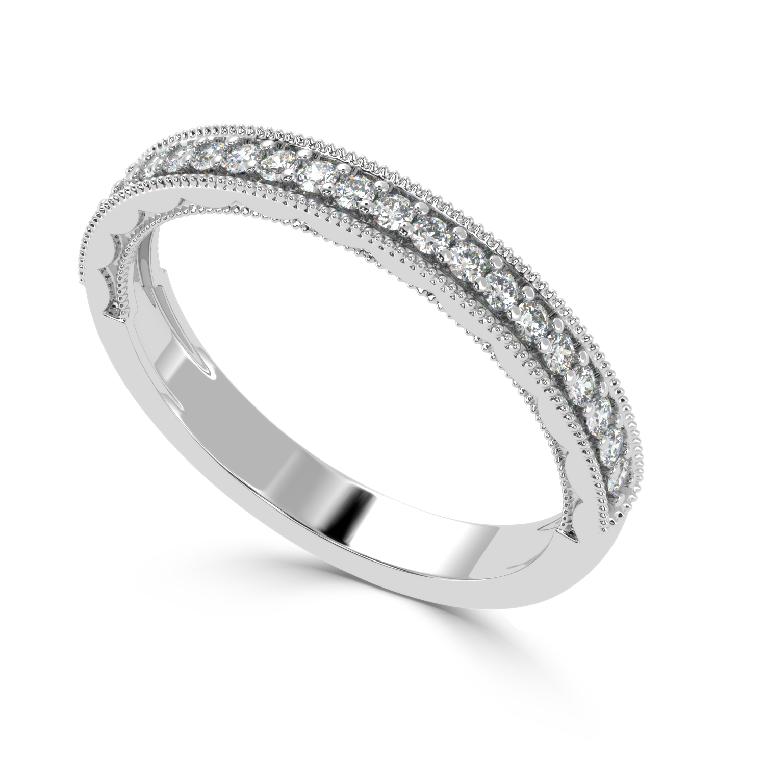 0.21 Carat H Color VS1 Clarity Diamond Studded Natural Diamond Ring.