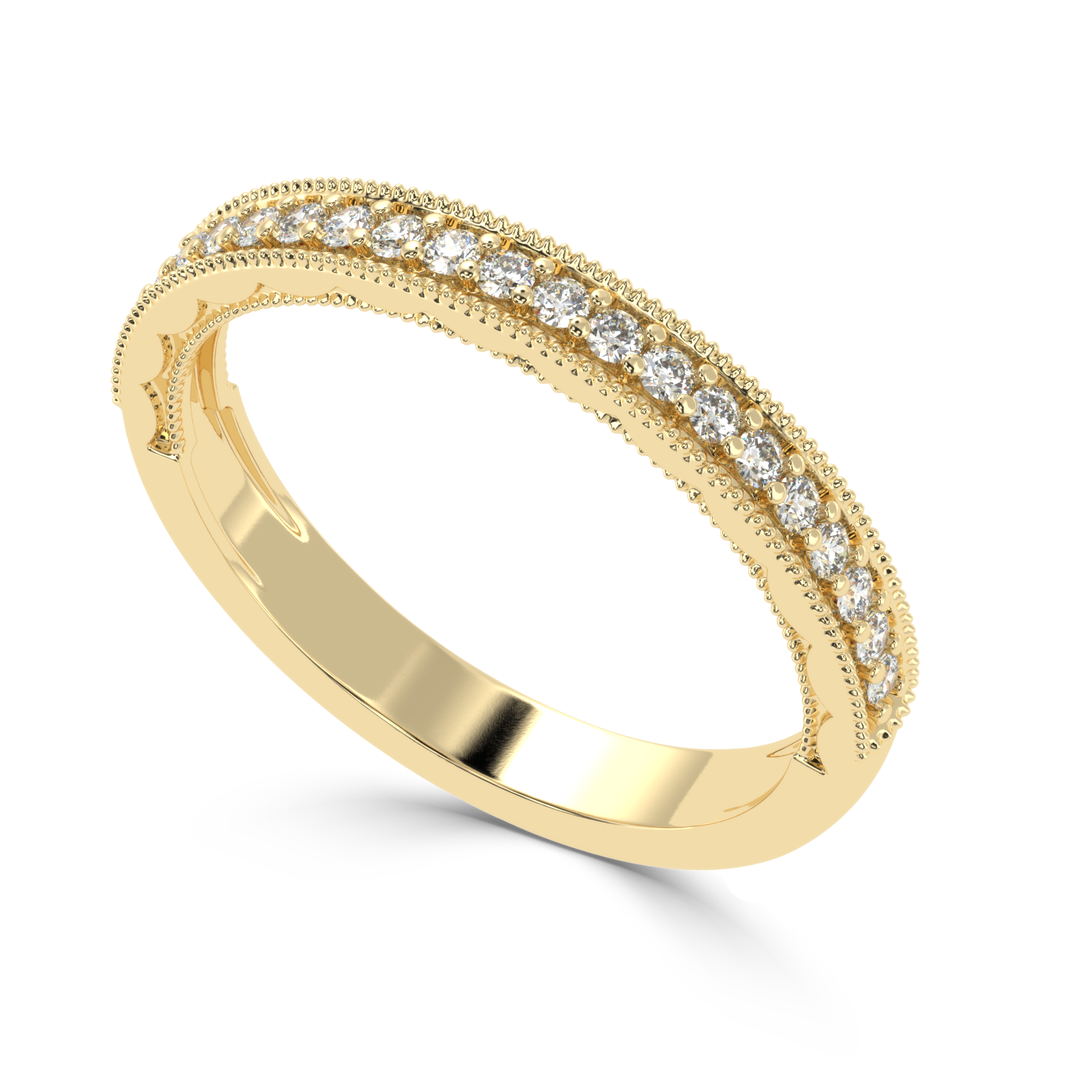 0.21 Carat H Color VS1 Clarity Diamond Studded Natural Diamond Ring.