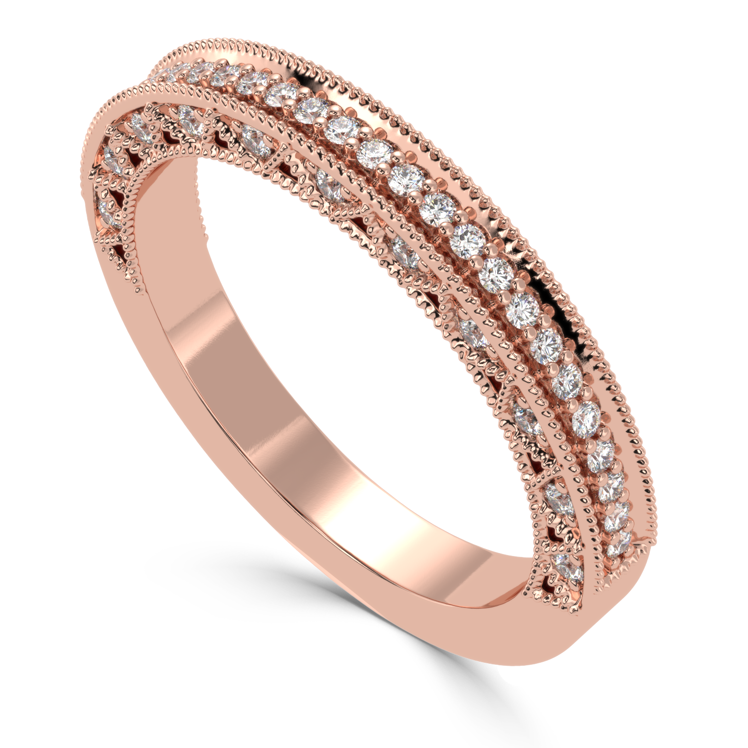 0.34 Carat H Color VS1 Clarity Diamond Studded Natural Diamond Ring.