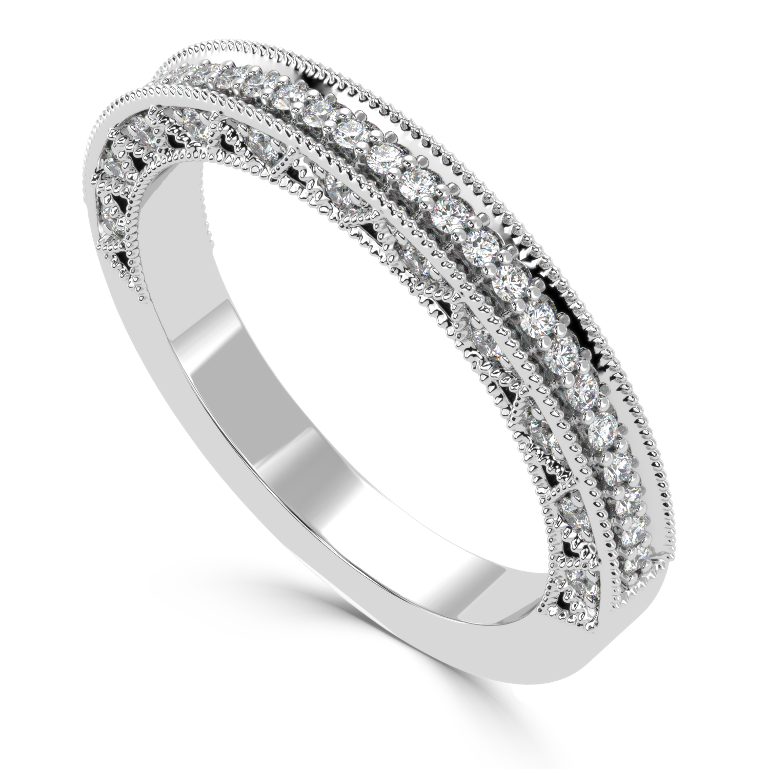 0.34 Carat H Color VS1 Clarity Diamond Studded Natural Diamond Ring.
