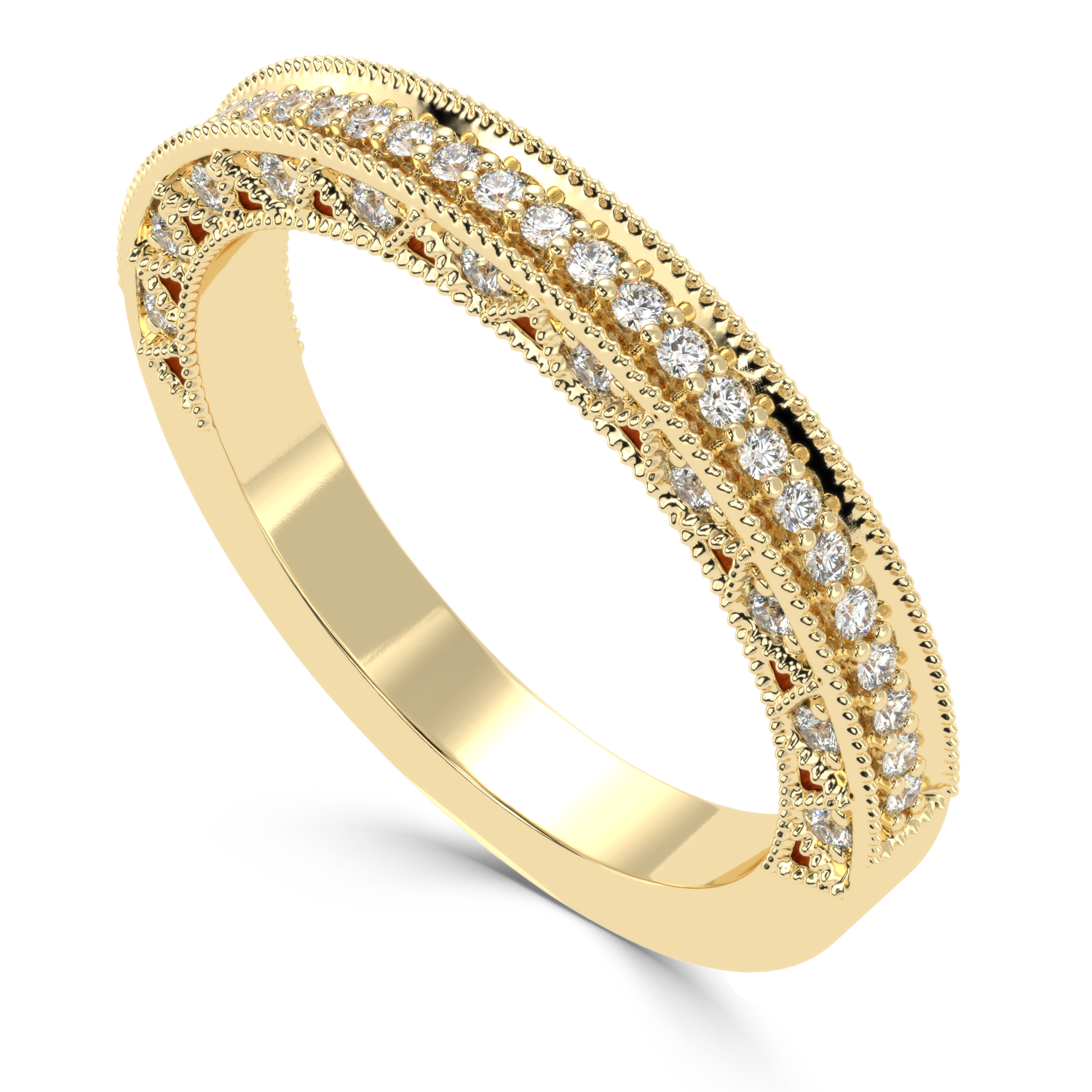 0.34 Carat H Color VS1 Clarity Diamond Studded Natural Diamond Ring.