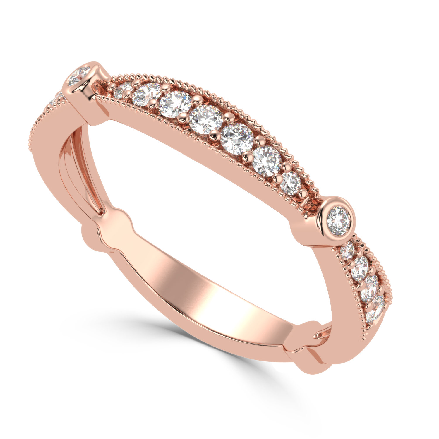 0.25 Carat G Color VS1 Clarity Diamond Studded Natural Diamond Ring.