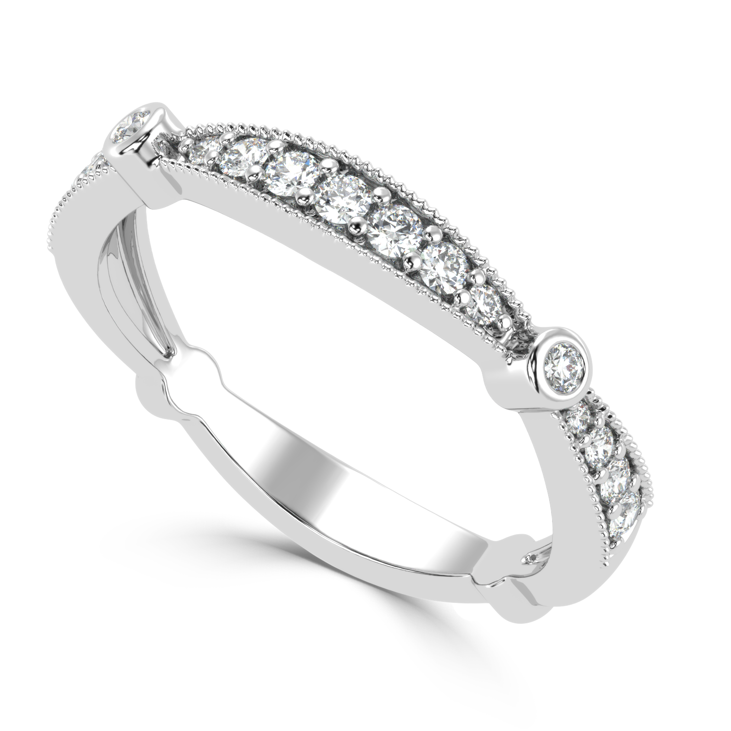 0.25 Carat G Color VS1 Clarity Diamond Studded Natural Diamond Ring.