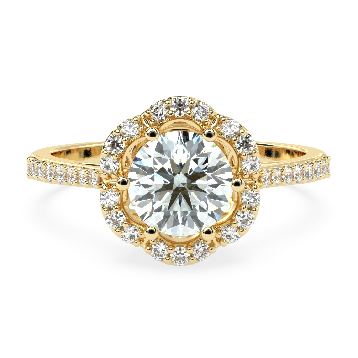 1.22 Carat G Color VS1 Clarity Diamond Studded Natural Diamond Ring.