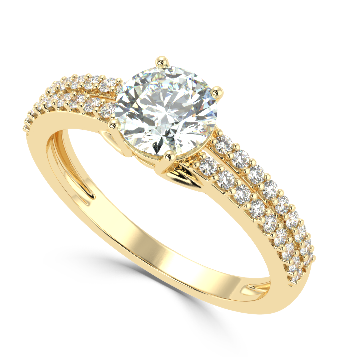 1.03 Carat H Color VS1 Clarity Diamond Studded Natural Diamond Ring.