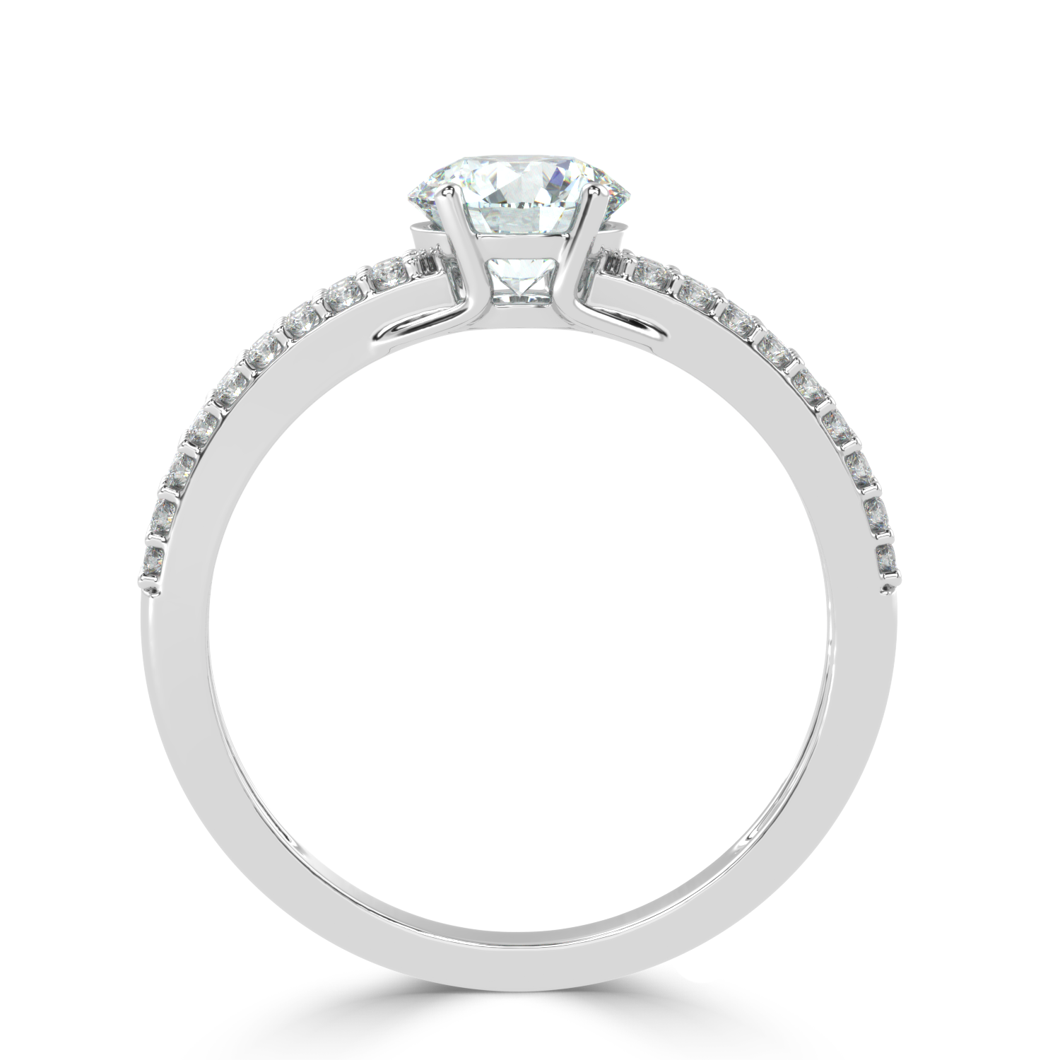 1.03 Carat H Color VS1 Clarity Diamond Studded Natural Diamond Ring.