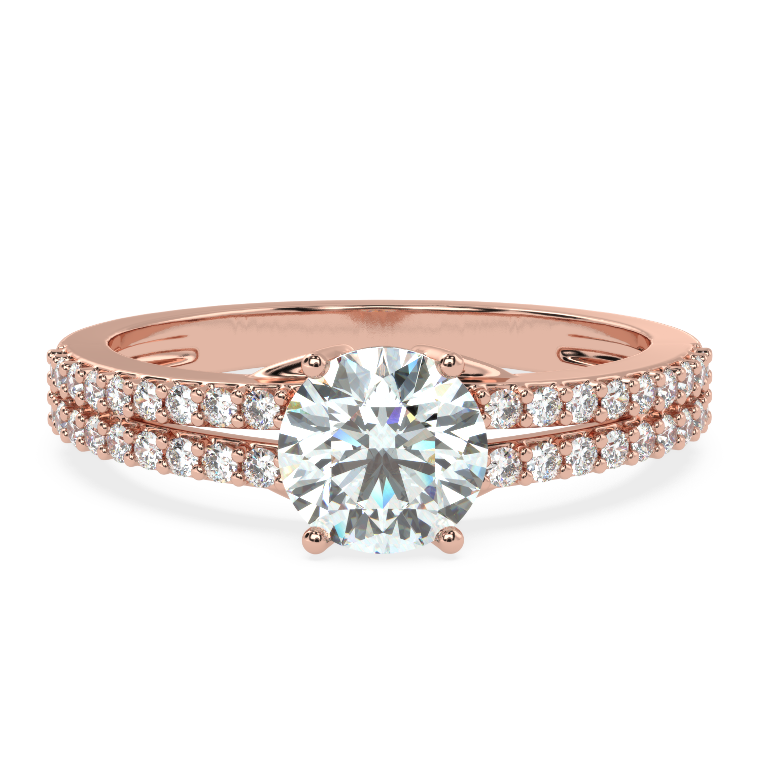 1.03 Carat H Color VS1 Clarity Diamond Studded Natural Diamond Ring.