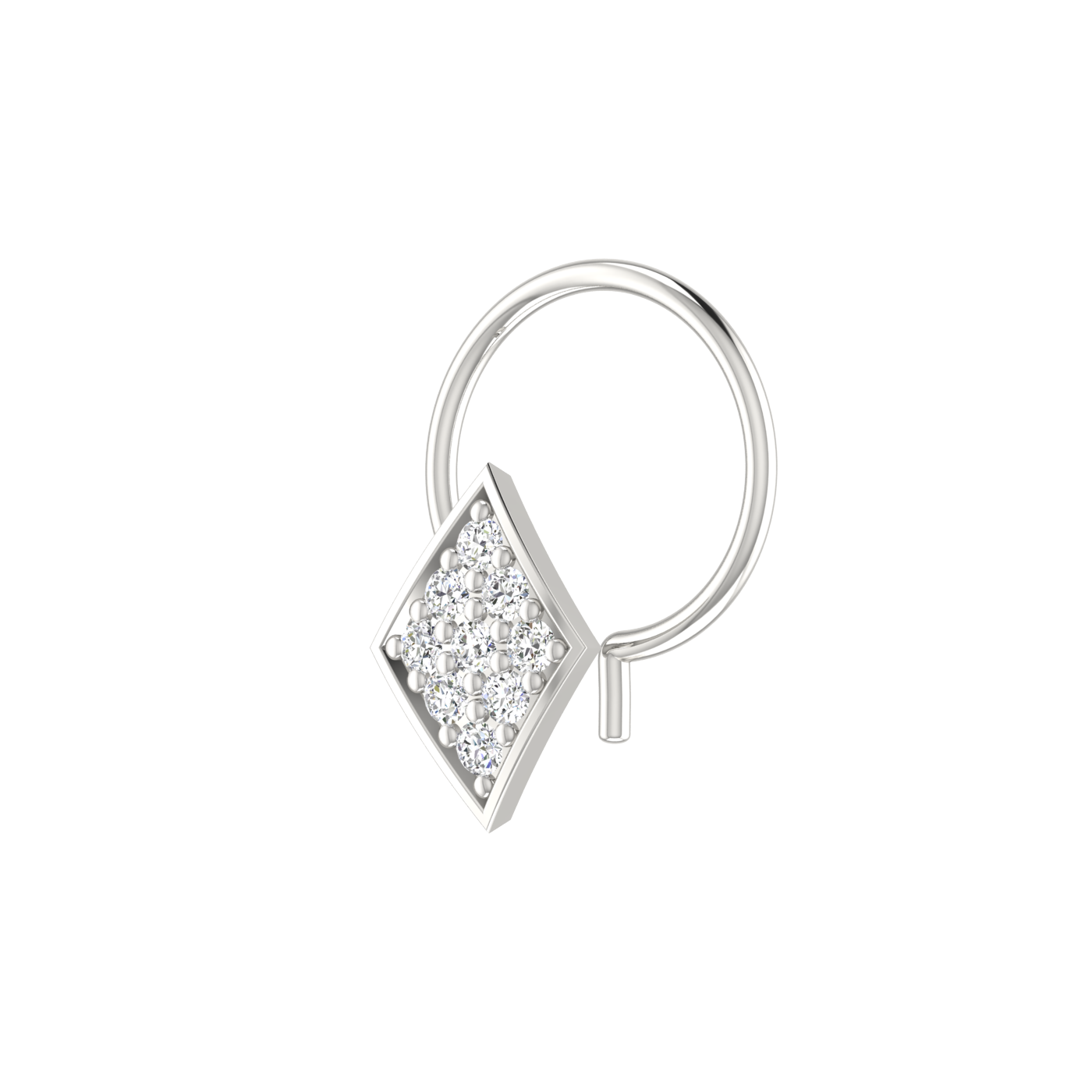 0.06 Carat Natural Diamond Nose Pin - HI Color, VS-SI Clarity.