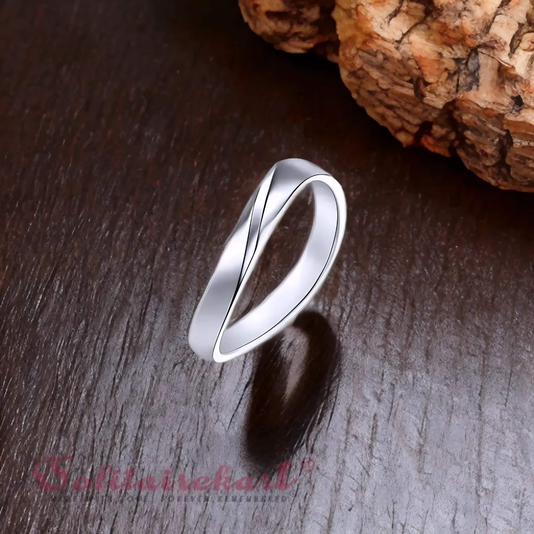 Solitairekart Platinum Cross Style Band 4.43gm Weight For Unisex.