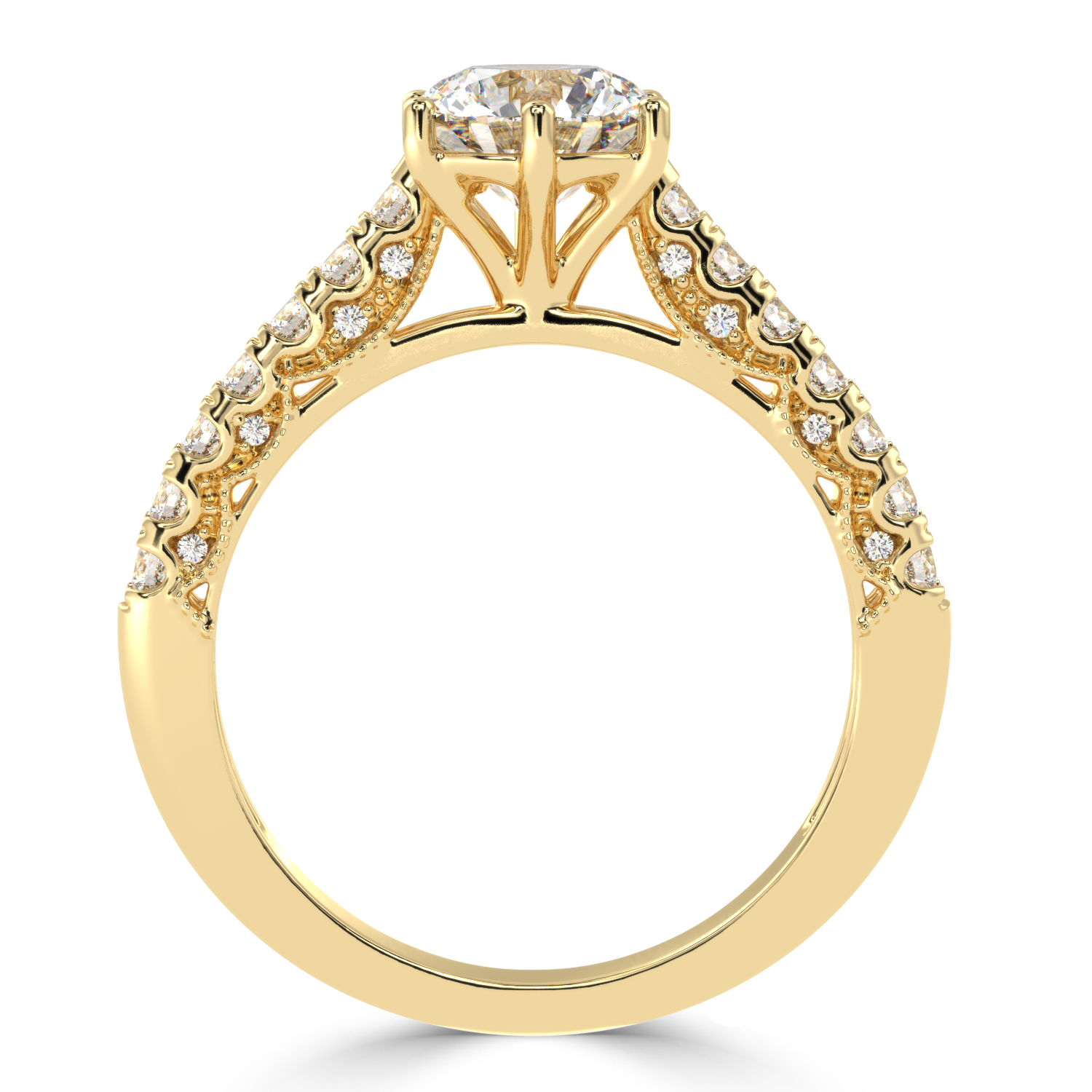 1.36 Carat G Color VS1 Clarity Diamond Studded Natural Diamond Ring.