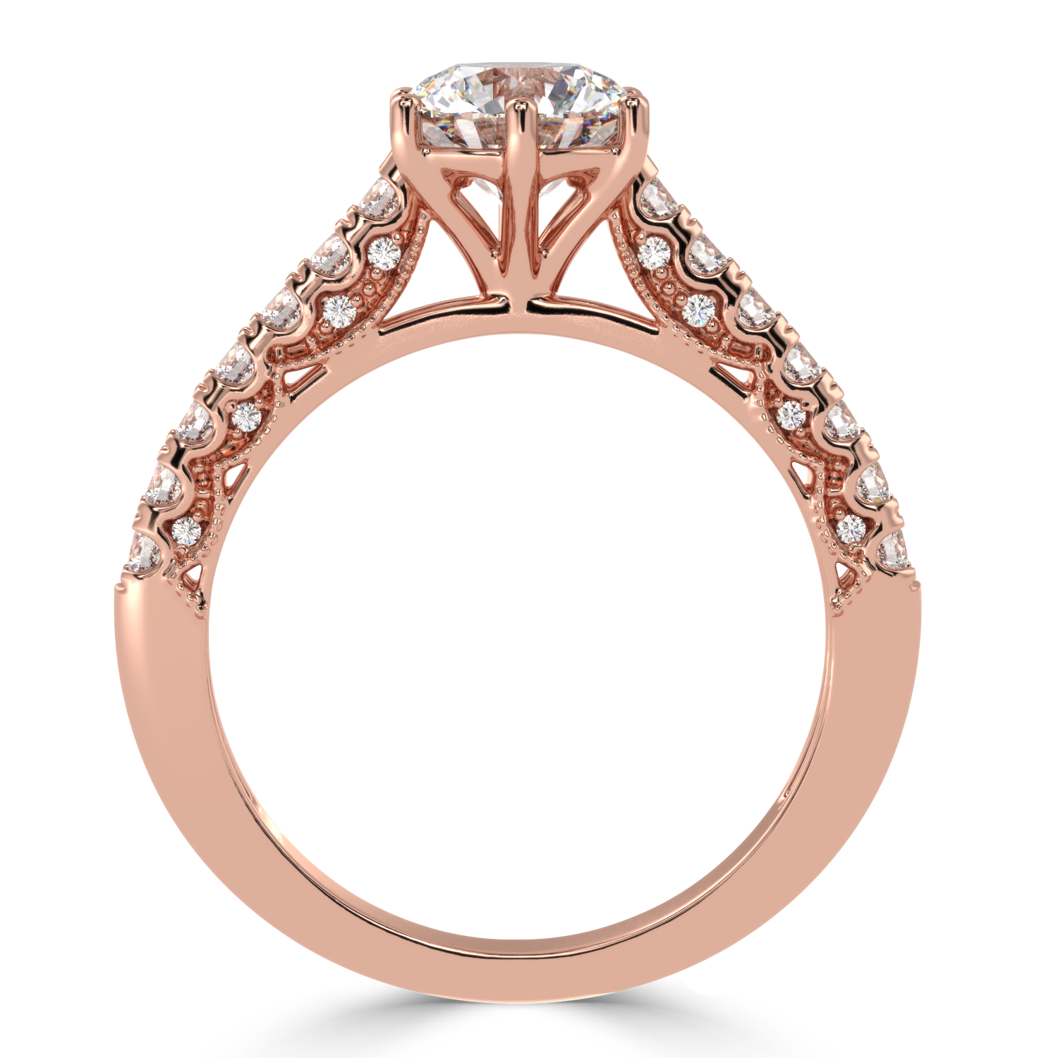 1.36 Carat G Color VS1 Clarity Diamond Studded Natural Diamond Ring.