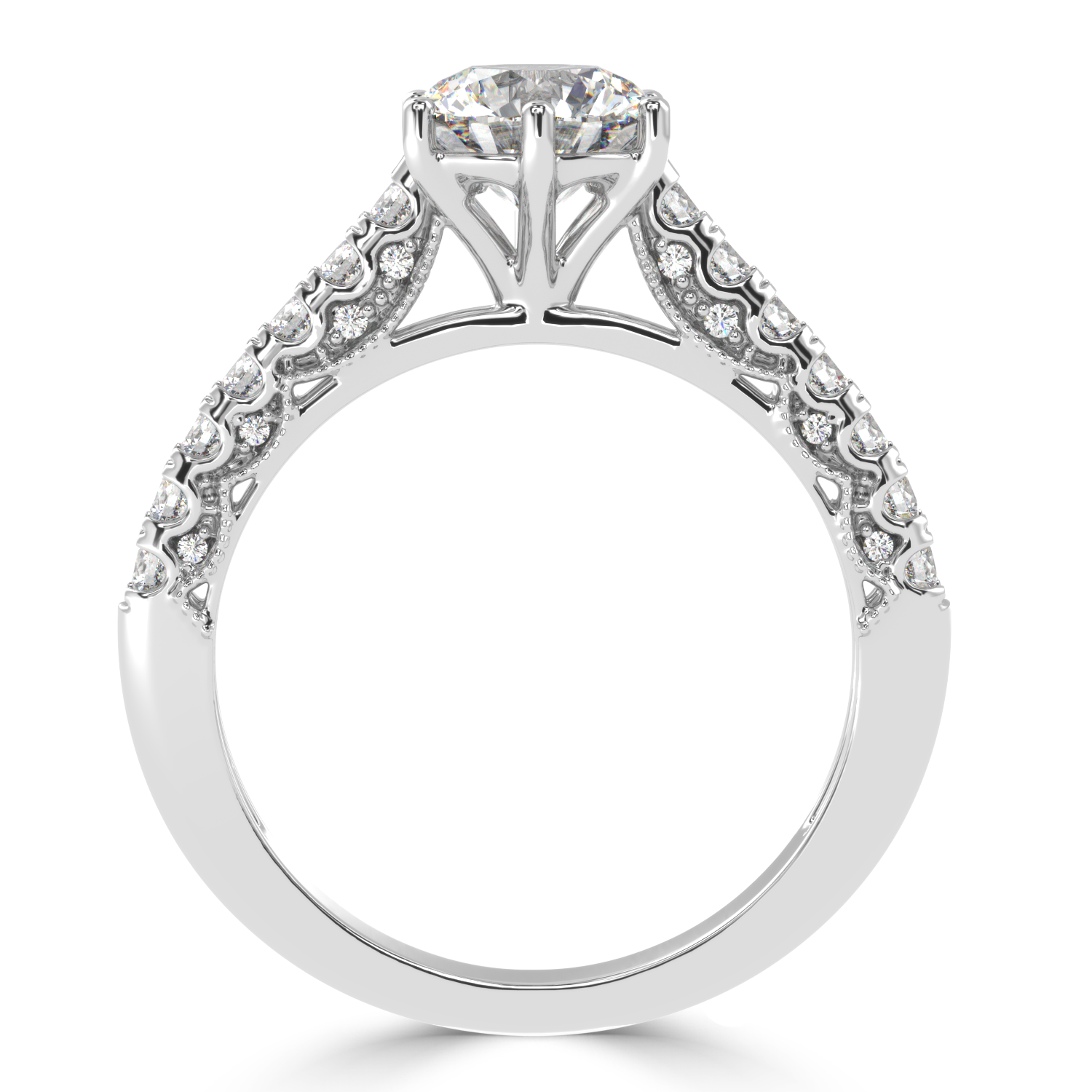 1.36 Carat G Color VS1 Clarity Diamond Studded Natural Diamond Ring.