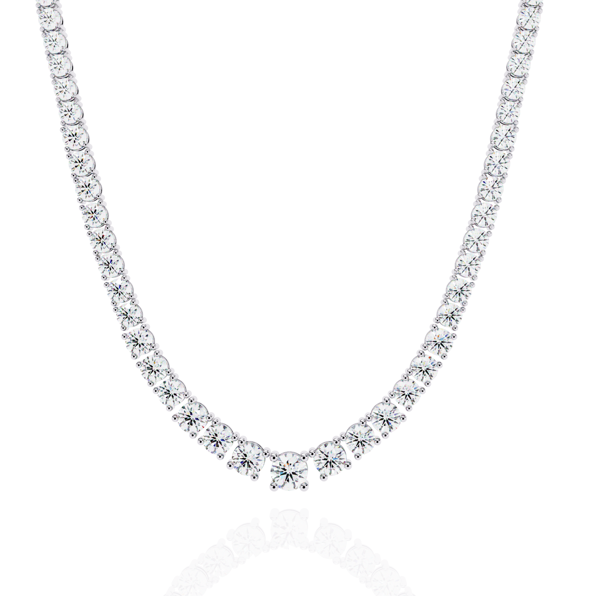 Solitairekart 17.54ct Lab Grown Diamond Tennis Necklace