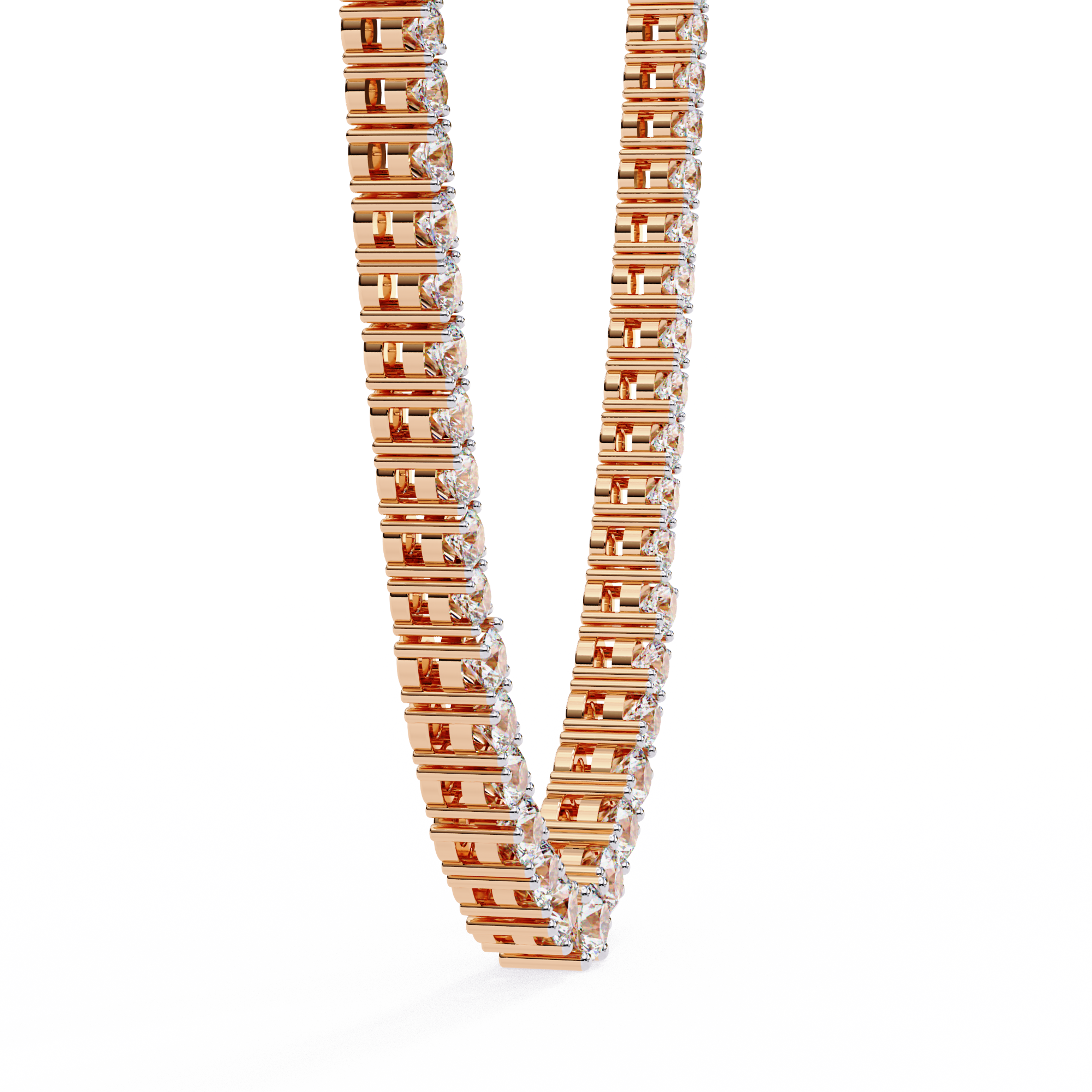 Solitairekart 17.54ct Natural Diamond Tennis Necklace-HI Color, VS-SI Clarity