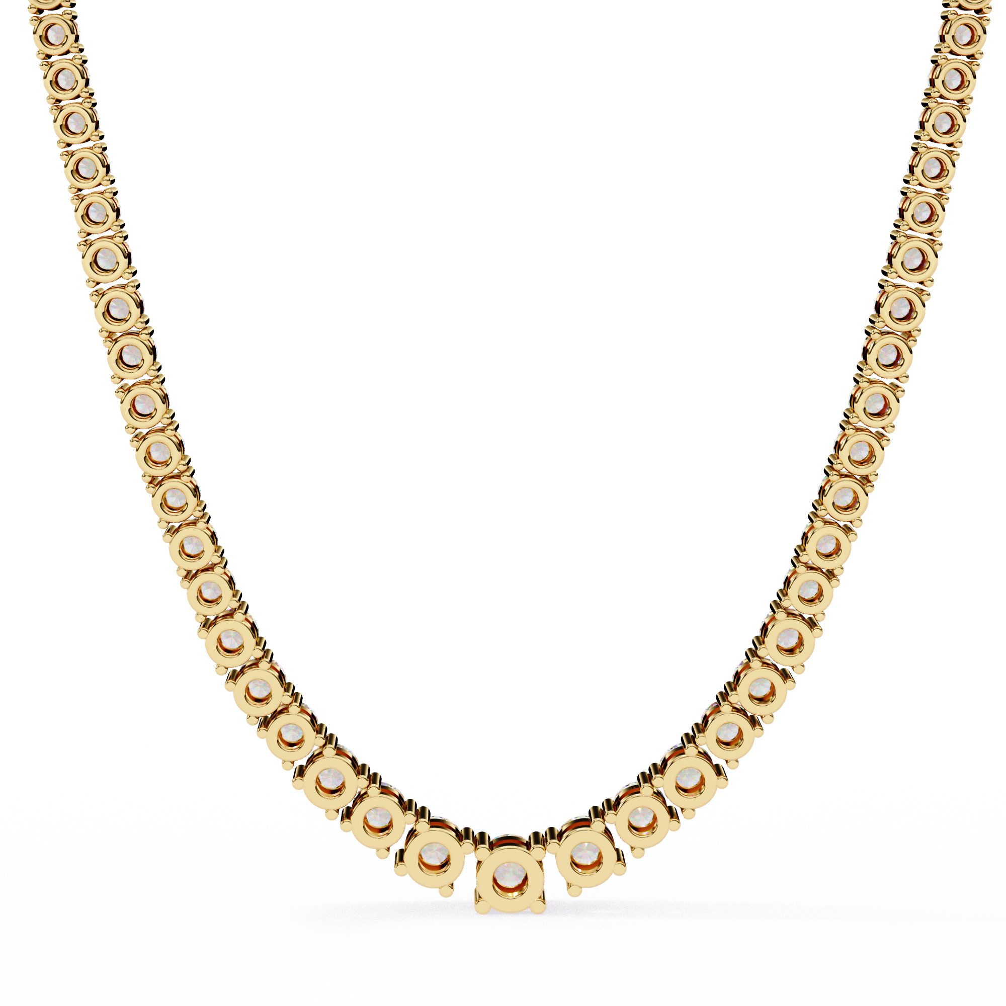 Solitairekart 17.54ct Natural Diamond Tennis Necklace-HI Color, VS-SI Clarity
