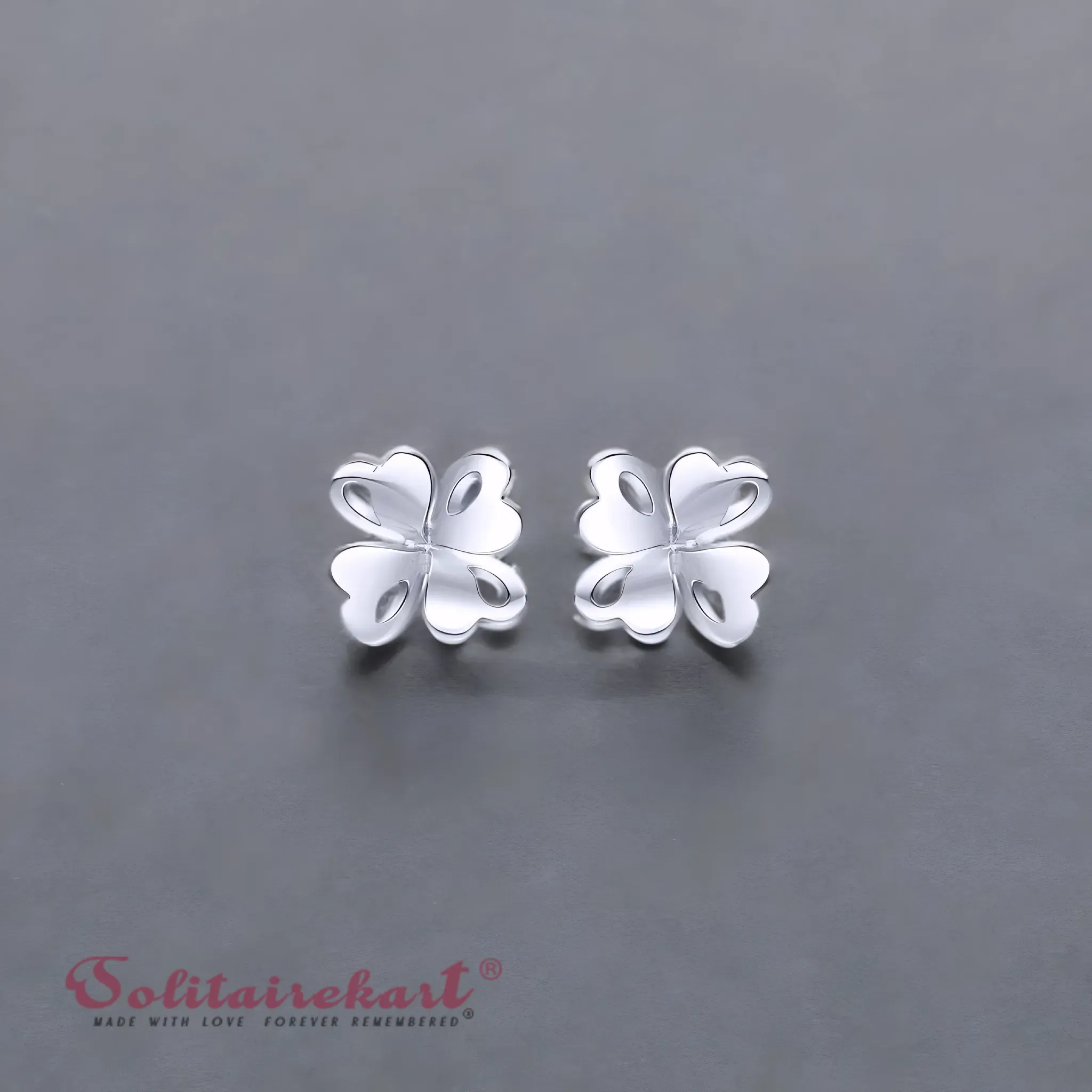 Solitairekart 2.62 Gram Lucky Clover Stud Earrings