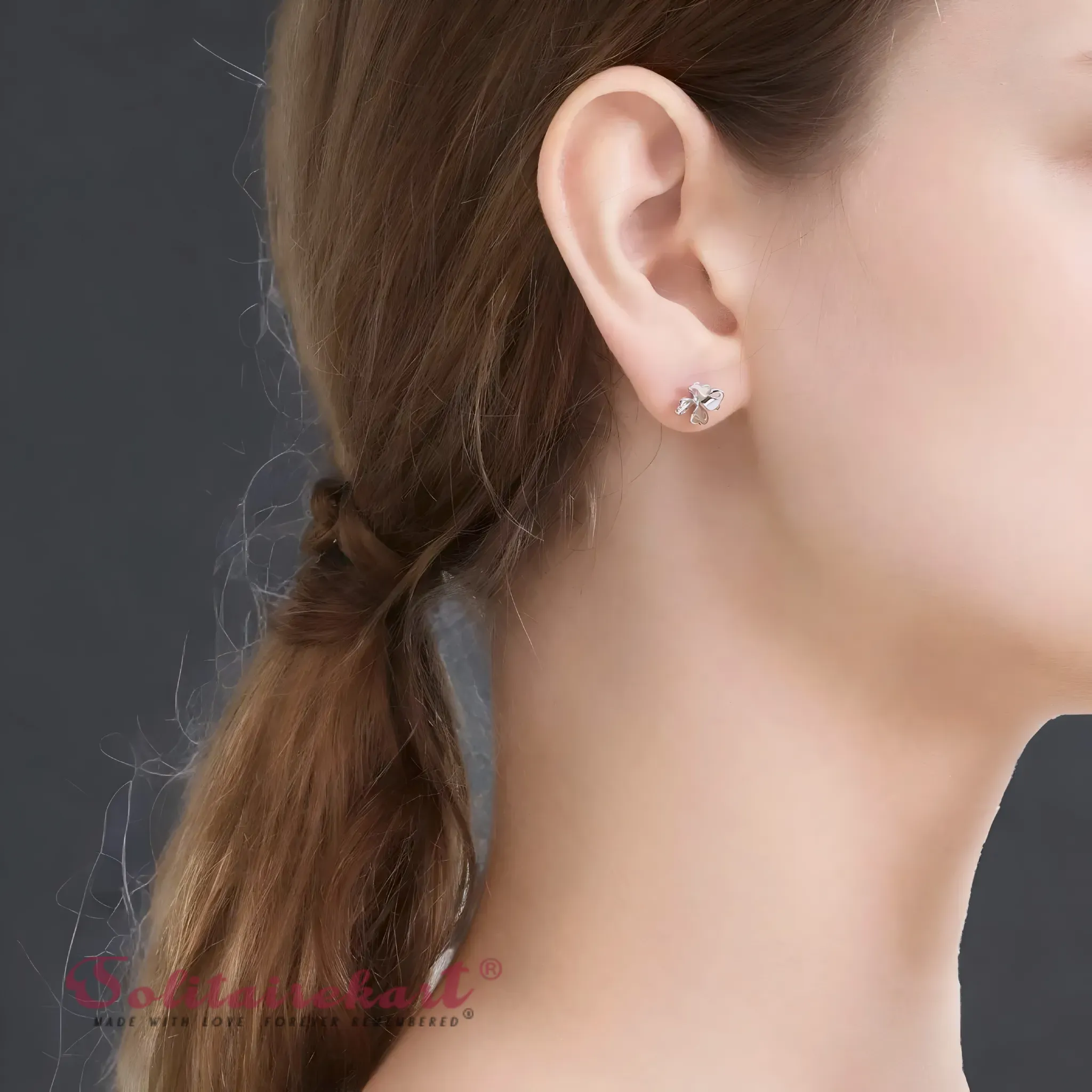 Solitairekart 2.62 Gram Lucky Clover Stud Earrings