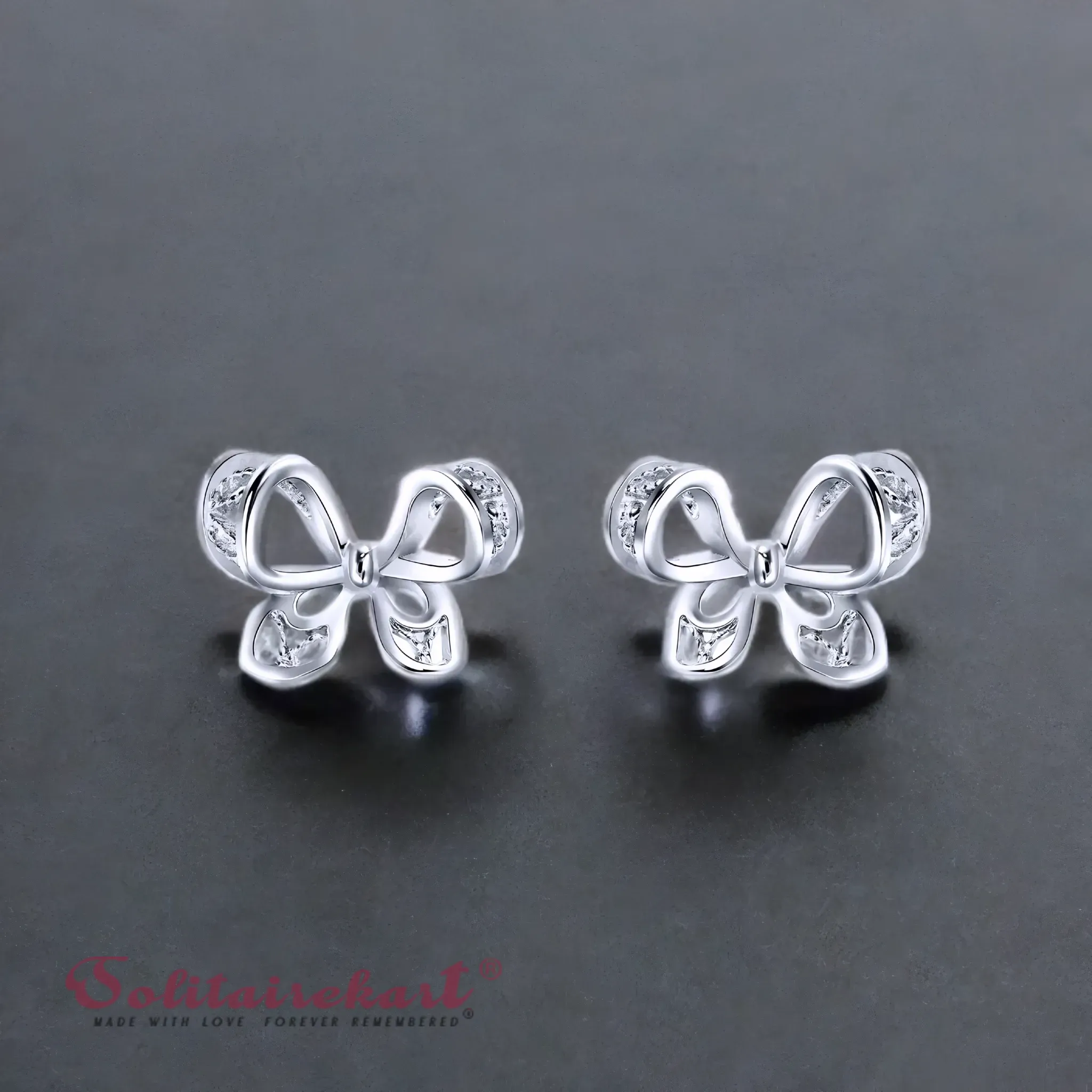 Solitairekart 2.10 Gram Elegant Bow Stud Earrings