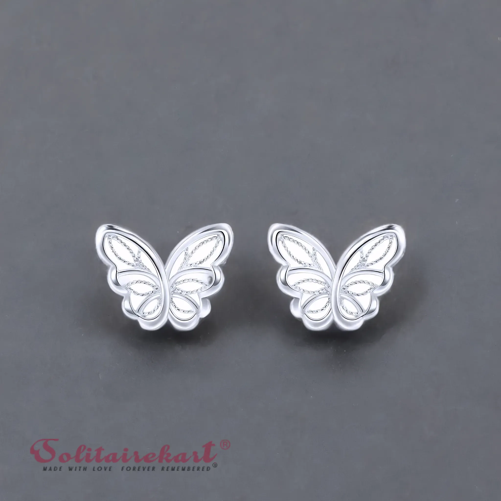 Solitairekart 2.06grm Butterfly Studs