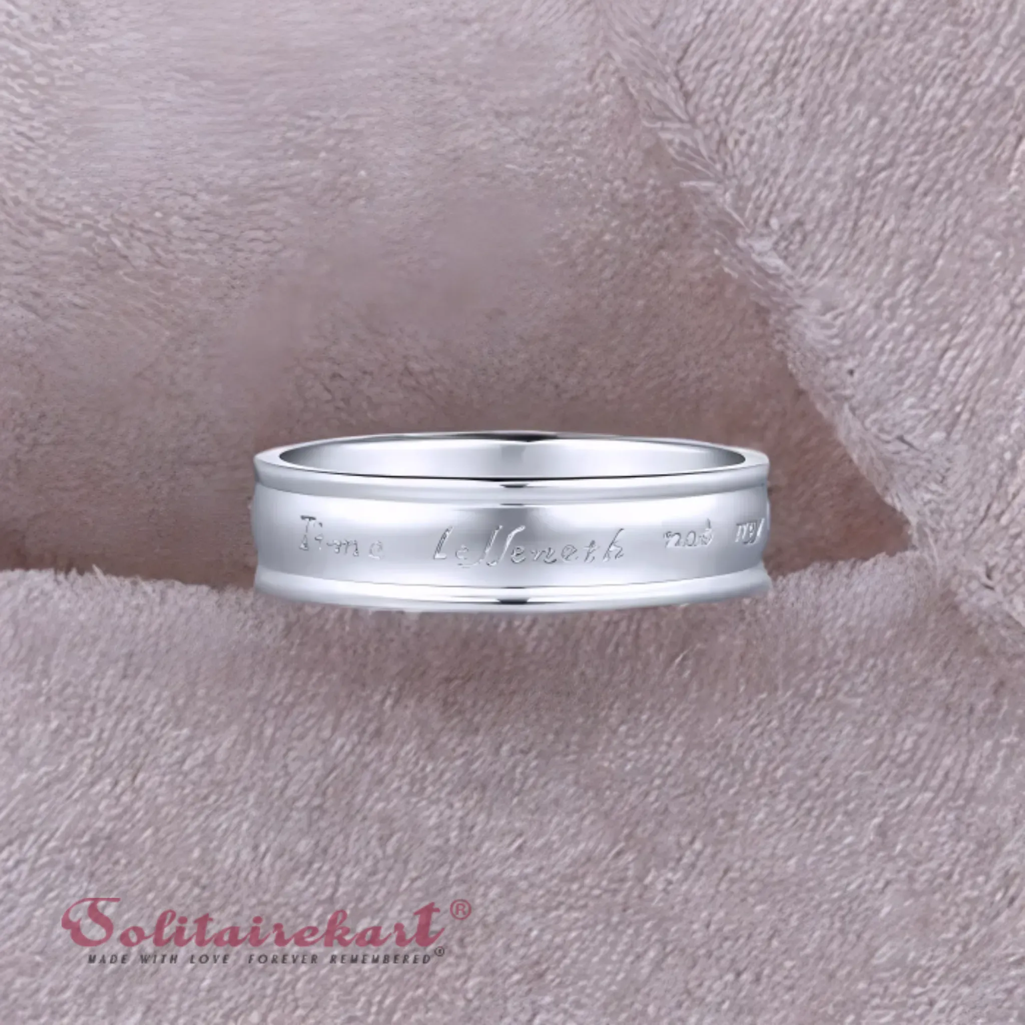 Solitairekart Platinum Band Ring 6.85 gm Weight For Unisex.
